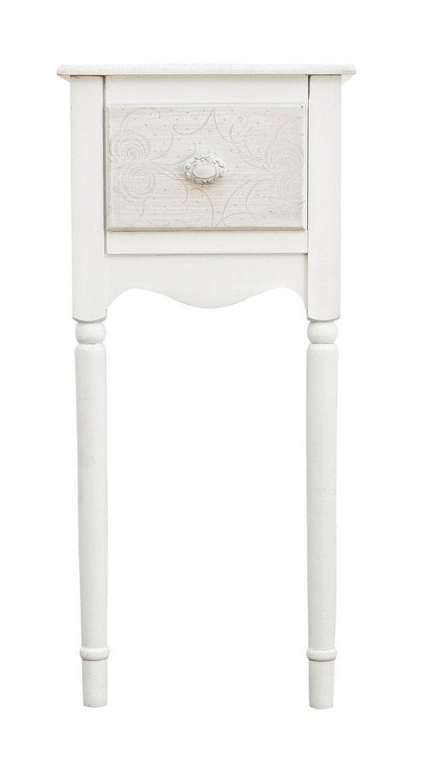 Comodino "Clorine" per camera, Con Motivi Floreali, struttura in MDF in Comodini Decor Space - Altamura, commercioVirtuoso.it