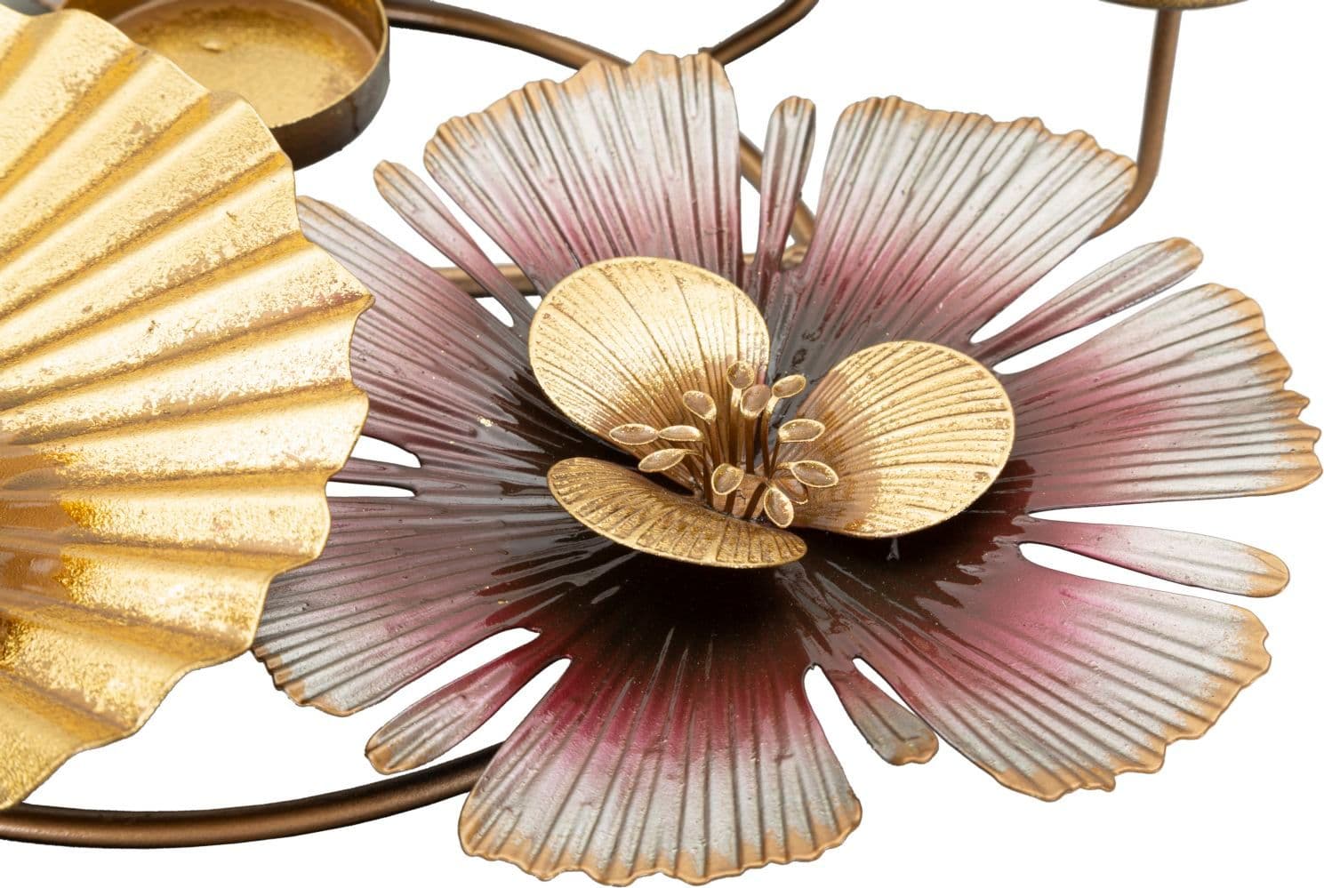 Porta candela decorativo fiori con struttura in metallo per interni in Candelieri Decor Space - Altamura, commercioVirtuoso.it