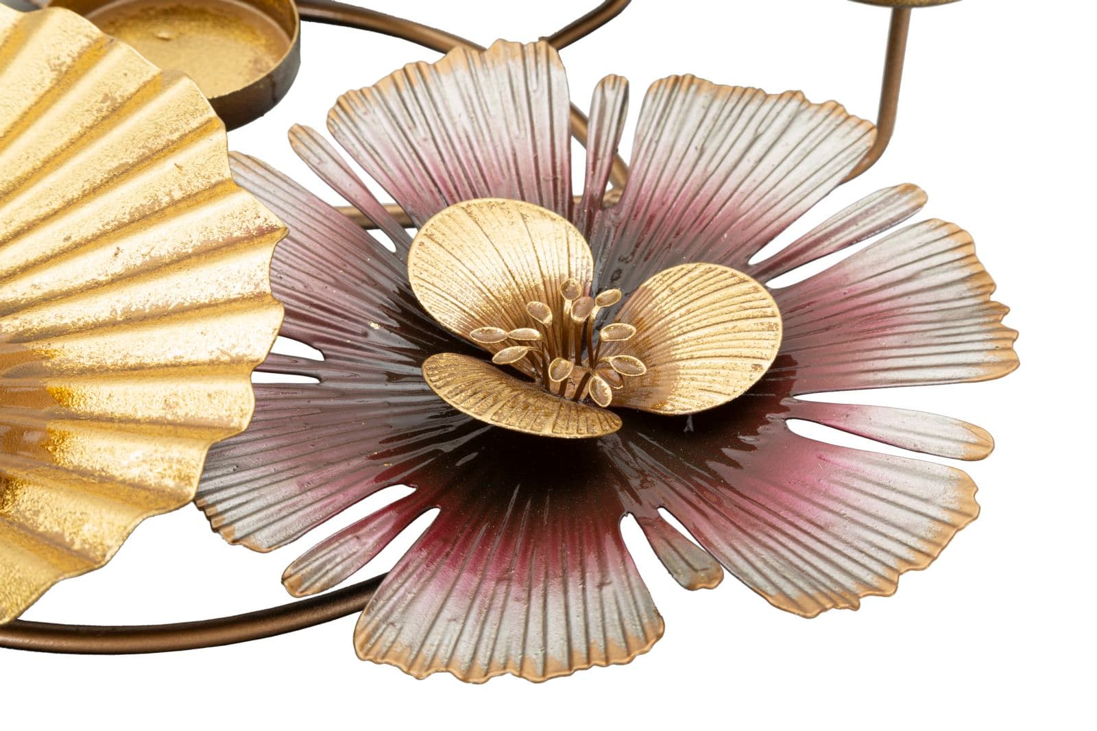 Porta candela decorativo fiori con struttura in metallo per interni in Candelieri Decor Space - Altamura, commercioVirtuoso.it