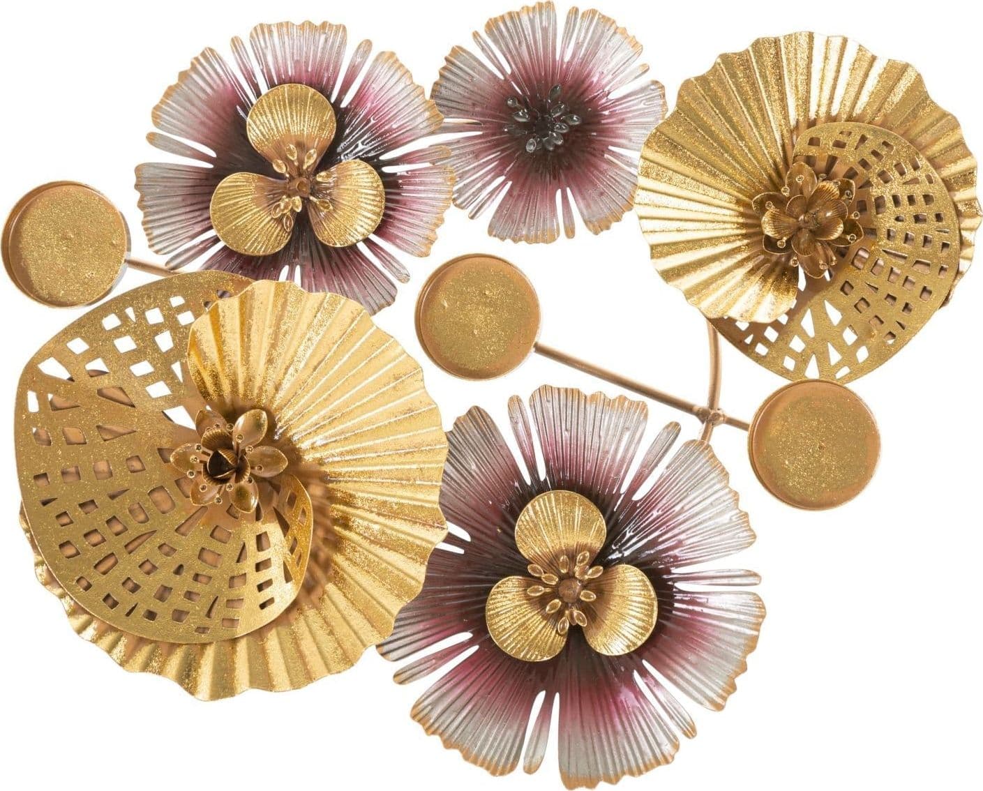 Porta candela decorativo fiori con struttura in metallo per interni in Candelieri Decor Space - Altamura, commercioVirtuoso.it