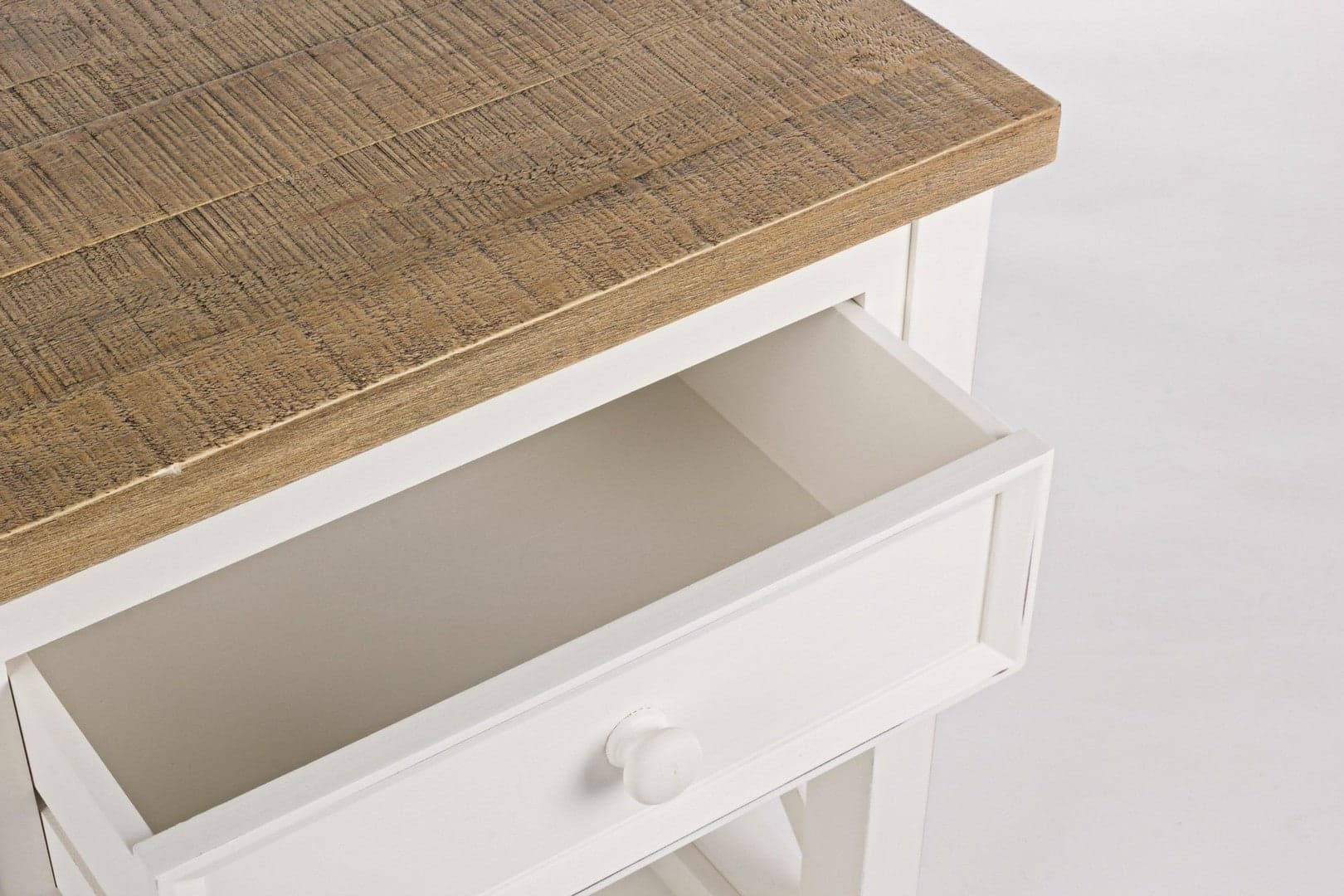 Comodino "Elvia" per camera, Struttura In Mdf, Piano In Legno Di Pino in Comodini Decor Space - Altamura, commercioVirtuoso.it