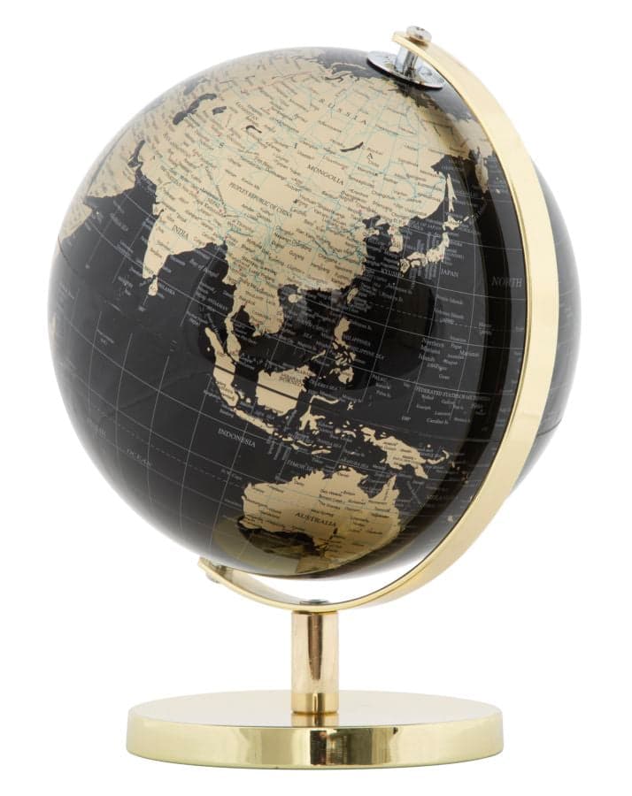 Mappamondo girevole con base in metallo per decorazione interni in Mappamondi Decor Space - Altamura, commercioVirtuoso.it