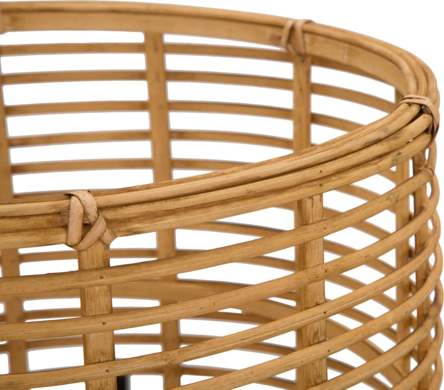 Coppia porta vasi in rattan con supporto in metallo per interni set da 2 in Portavasi Decor Space - Altamura, commercioVirtuoso.it