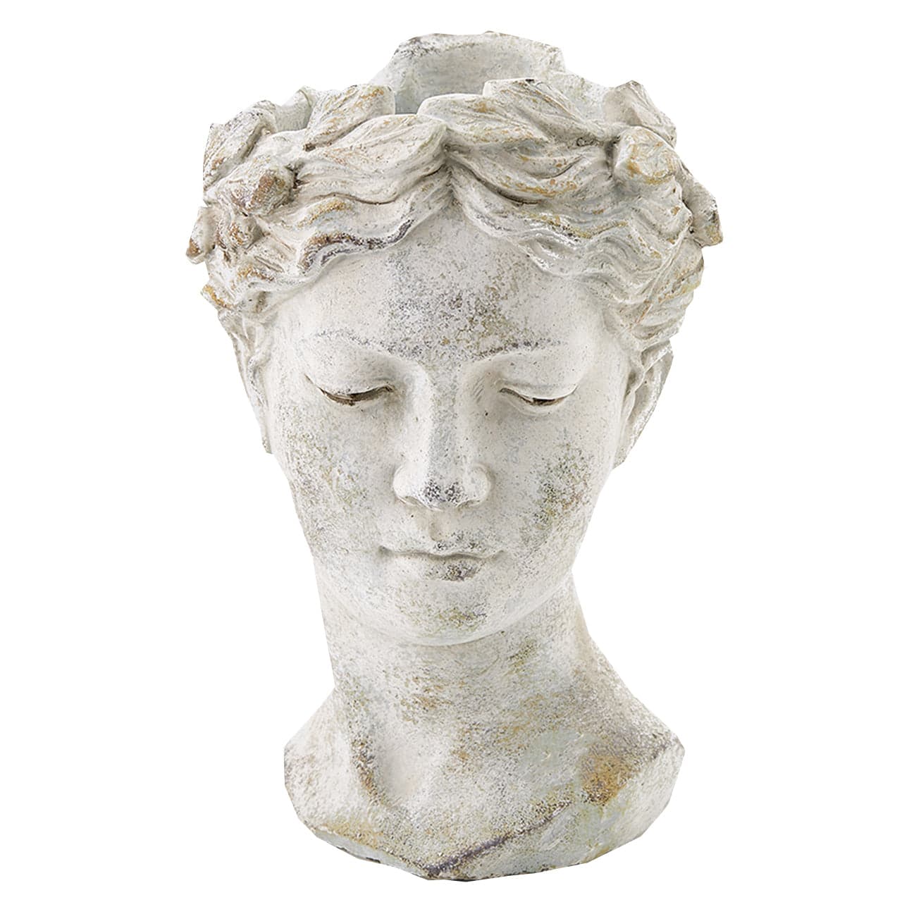 Statua decorativa vaso testa da giardino e veranda scultura greca Bianca in Statue Decor Space - Altamura, commercioVirtuoso.it