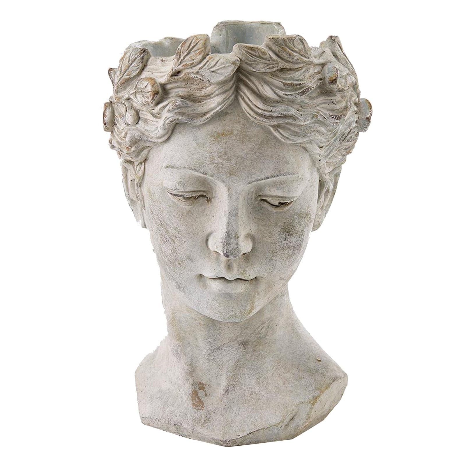 Statua decorativa vaso testa da giardino e veranda scultura greca Bianca in Statue Decor Space - Altamura, commercioVirtuoso.it