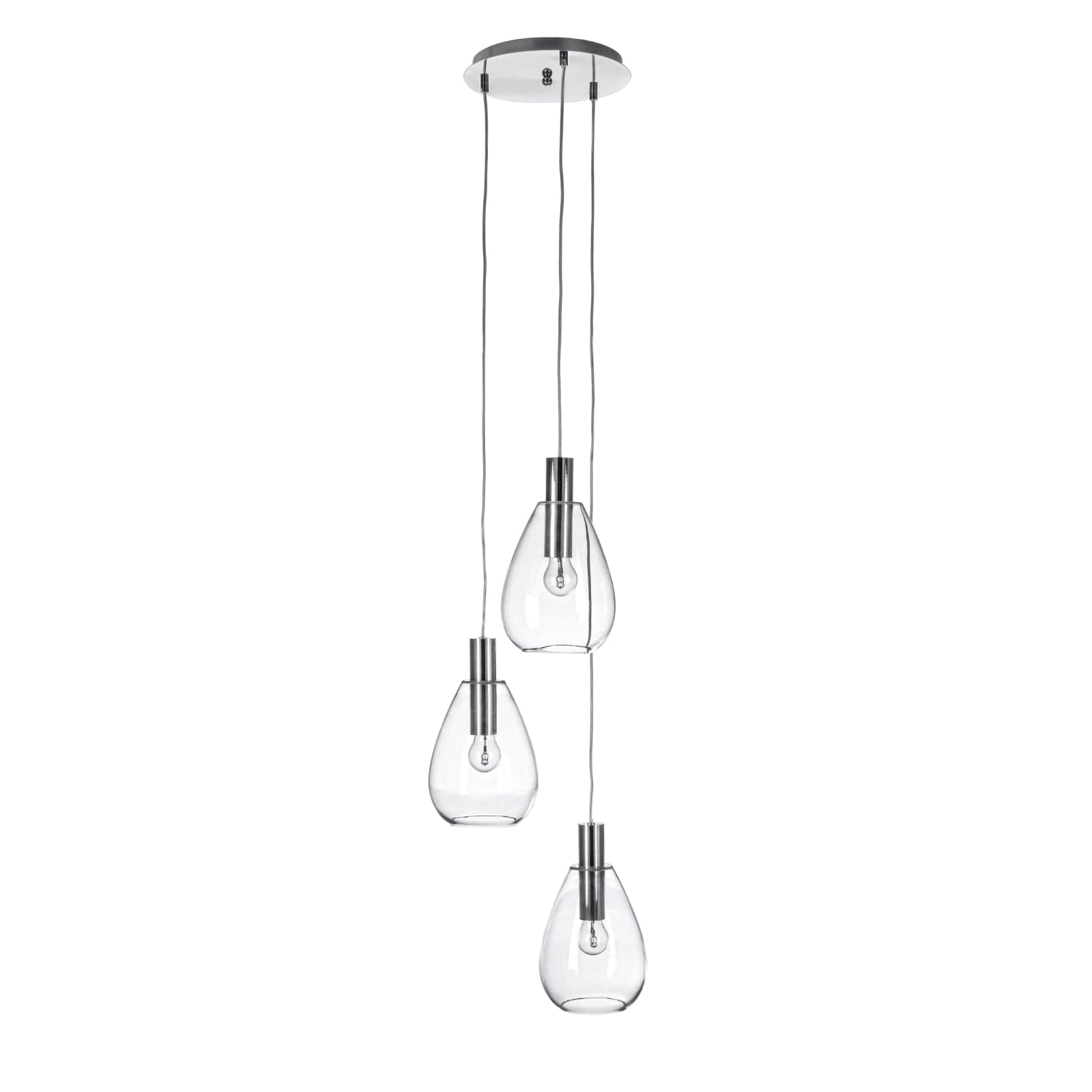 Lampadario "Glaring" in acciaio e vetro in Lampade a sospensione Decor Space - Altamura, commercioVirtuoso.it