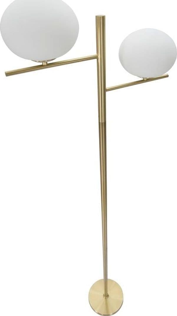 Lampada da terra "Glamy" ovale struttura in metallo color oro e vetro per interni in Lampade da terra Decor Space - Altamura, commercioVirtuoso.it