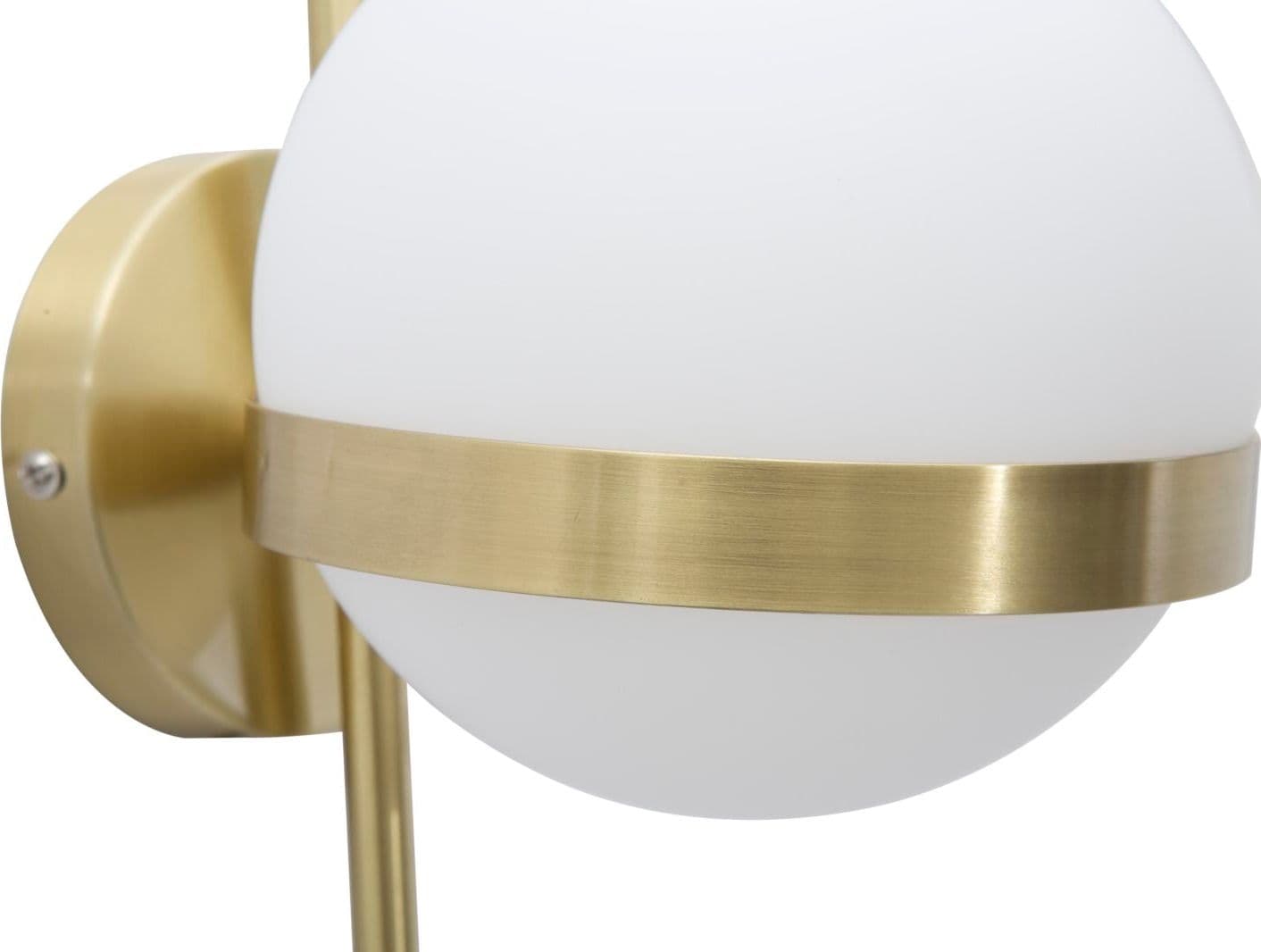 Lampada da muro "Glamy" struttura circolare in metallo color oro per interni in Applique Decor Space - Altamura, commercioVirtuoso.it