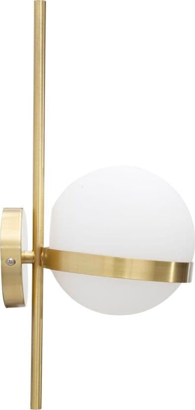 Lampada da muro "Glamy" struttura circolare in metallo color oro per interni in Applique Decor Space - Altamura, commercioVirtuoso.it