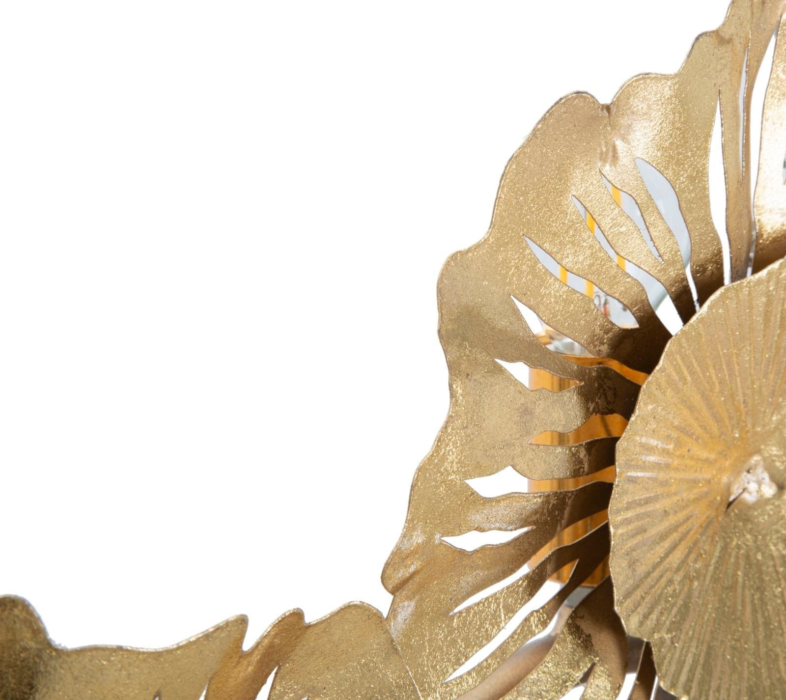 Lampada da muro struttura in metallo color oro con 3 luci per interni in Applique Decor Space - Altamura, commercioVirtuoso.it