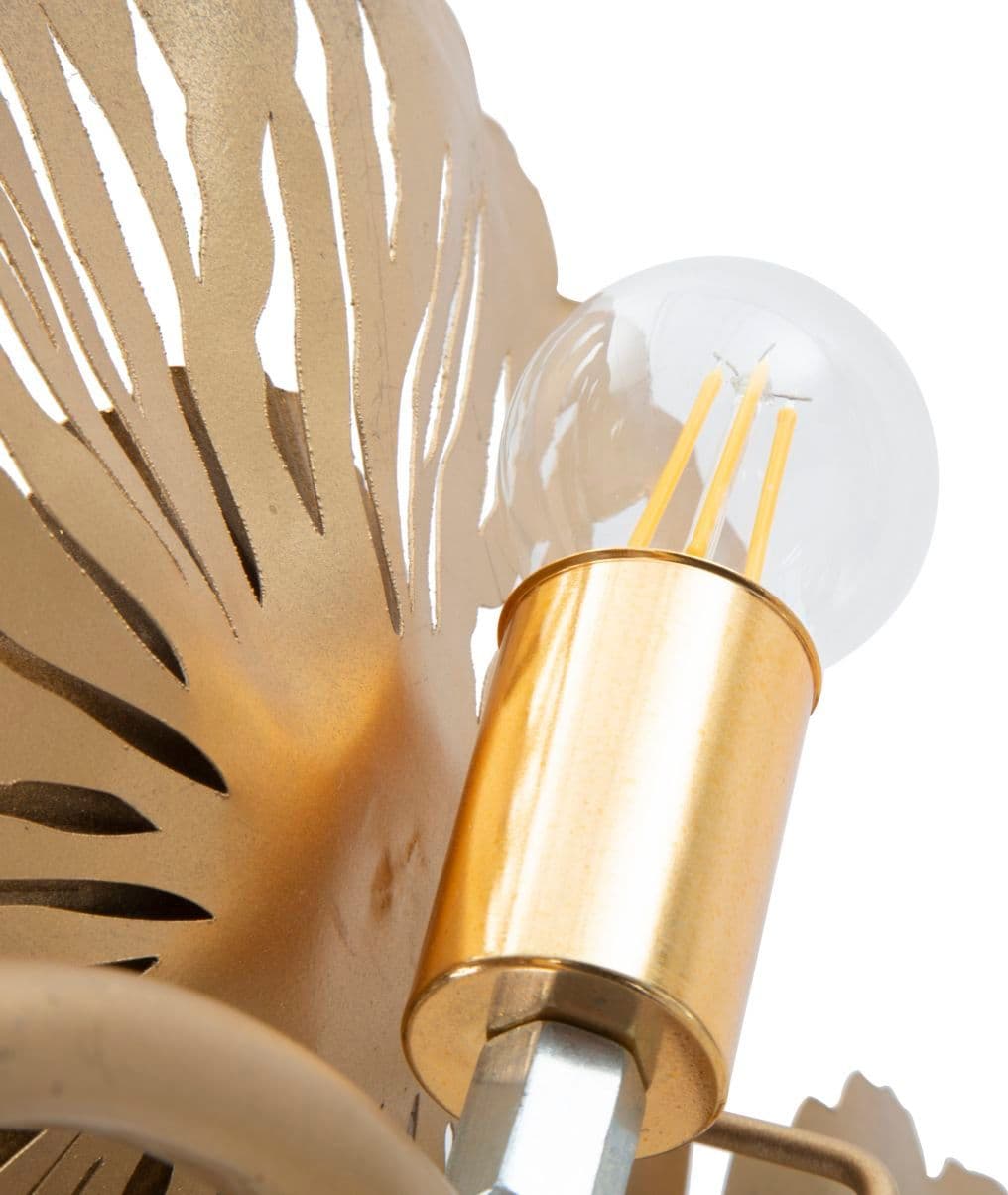 Lampada da muro struttura in metallo color oro con 3 luci per interni in Applique Decor Space - Altamura, commercioVirtuoso.it