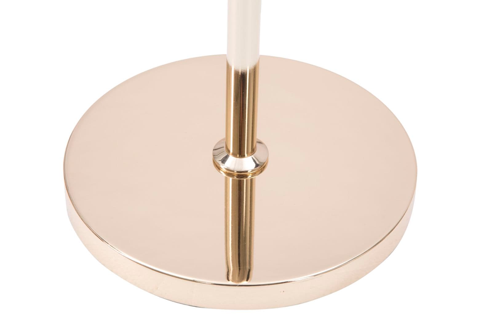 Lampada da terra struttura in metallo color oro e tessuto color nero per interni in Lampade da terra Decor Space - Altamura, commercioVirtuoso.it