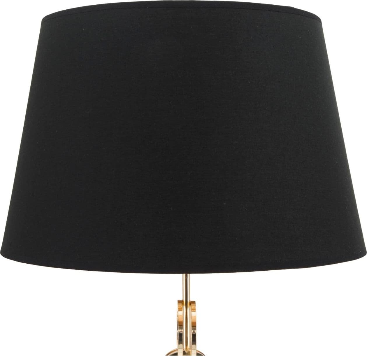 Lampada da terra struttura in metallo color oro e tessuto color nero per interni in Lampade da terra Decor Space - Altamura, commercioVirtuoso.it