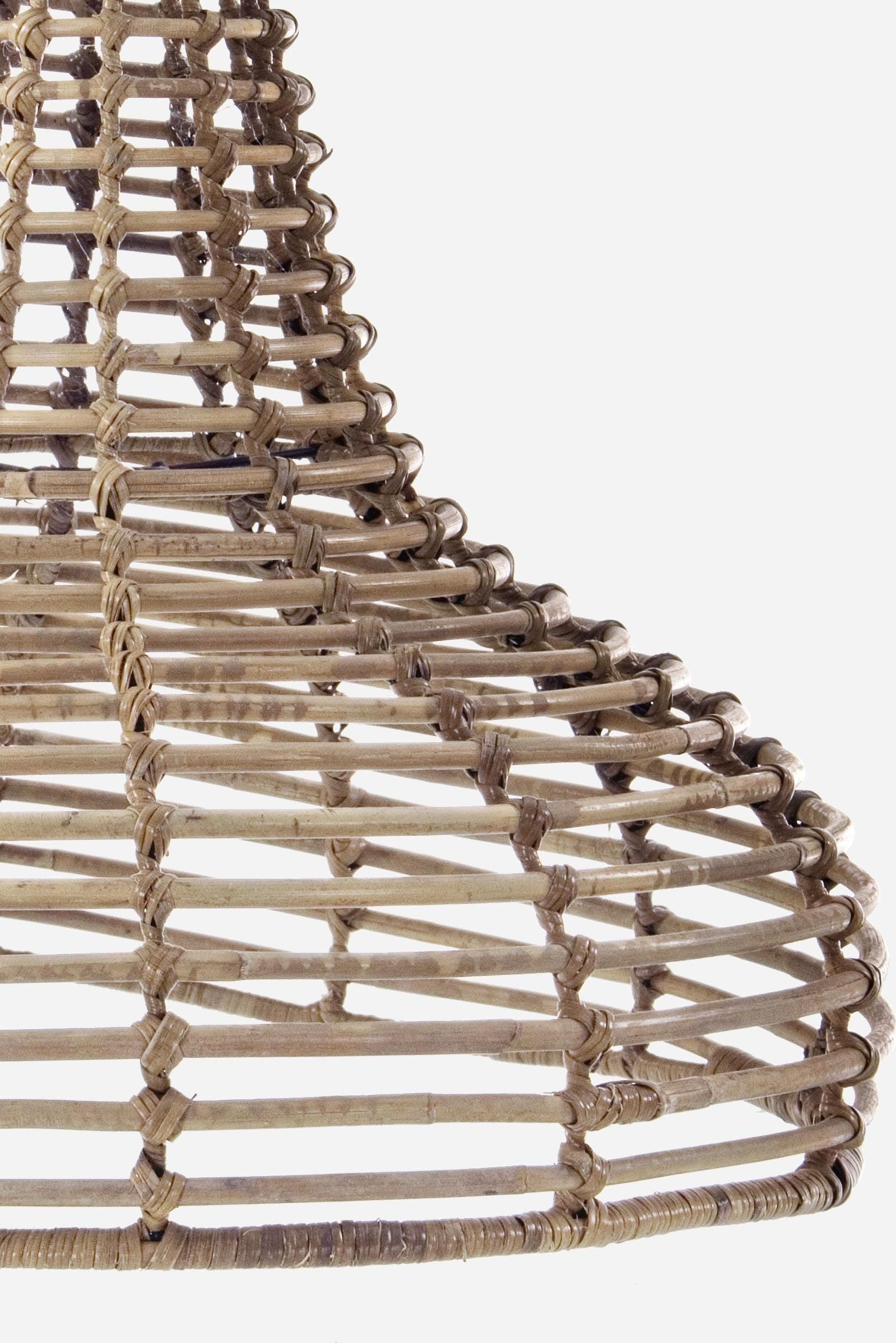 Paralume "Doson" in acciaio e rattan in Paralumi Decor Space - Altamura, commercioVirtuoso.it