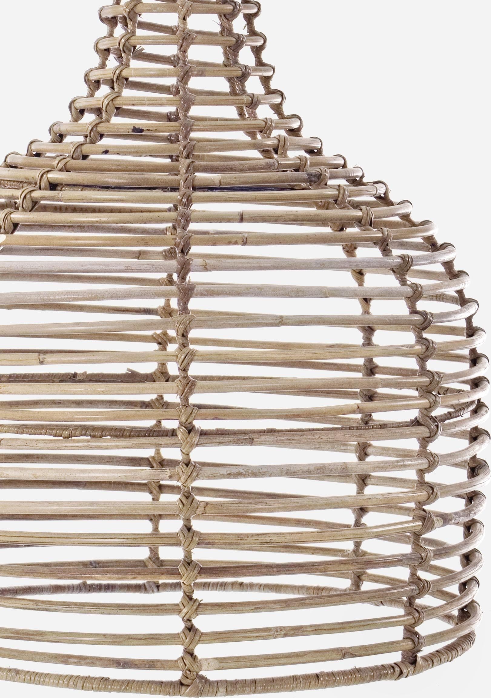 Paralume "Doson" in acciaio e rattan in Paralumi Decor Space - Altamura, commercioVirtuoso.it