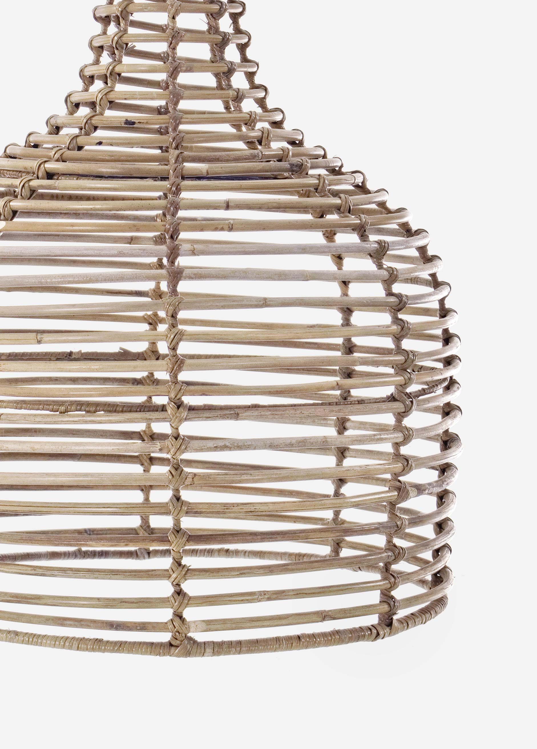 Paralume "Doson" in acciaio e rattan in Paralumi Decor Space - Altamura, commercioVirtuoso.it