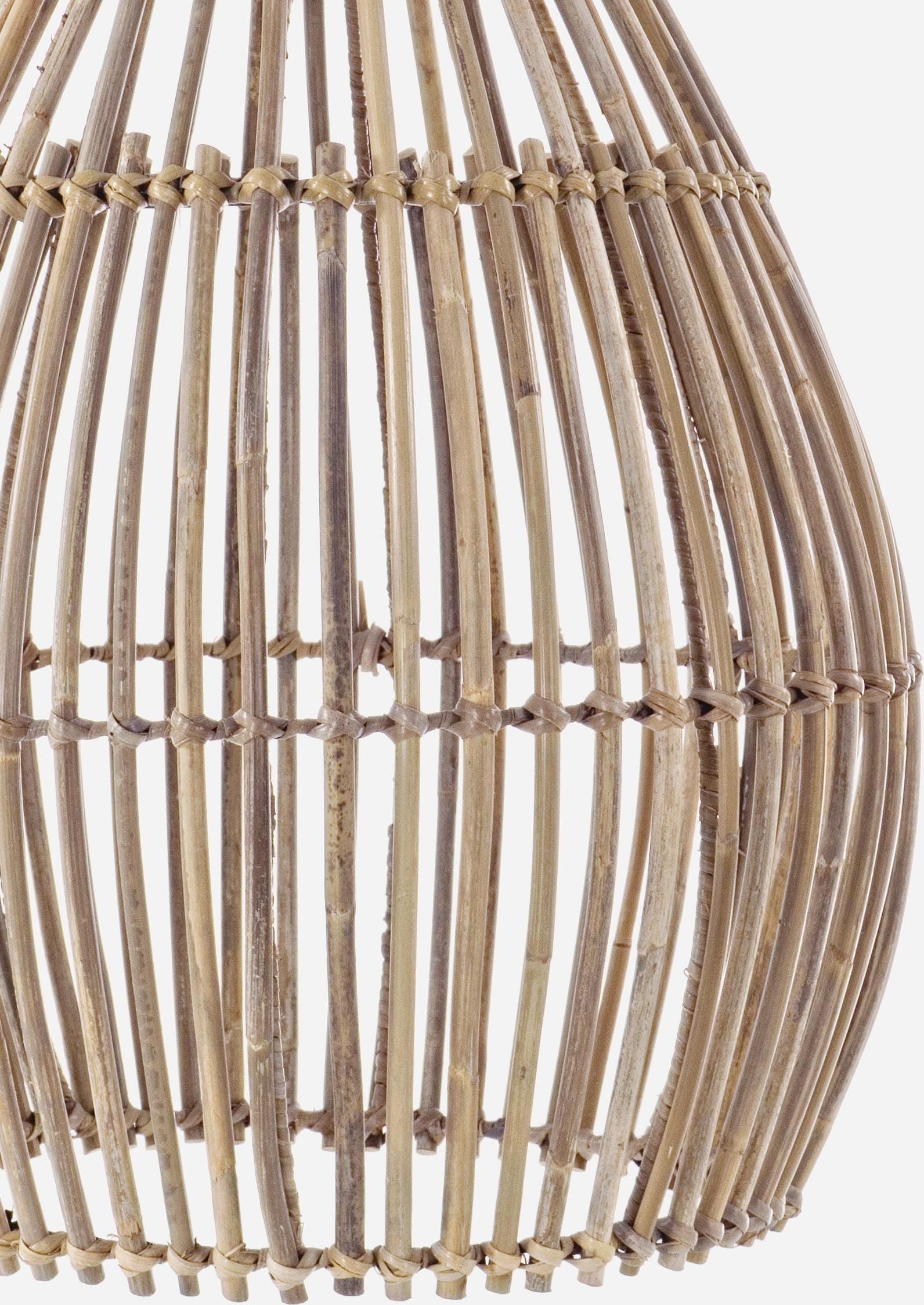 Paralume "Doson" in acciaio e rattan in Paralumi Decor Space - Altamura, commercioVirtuoso.it