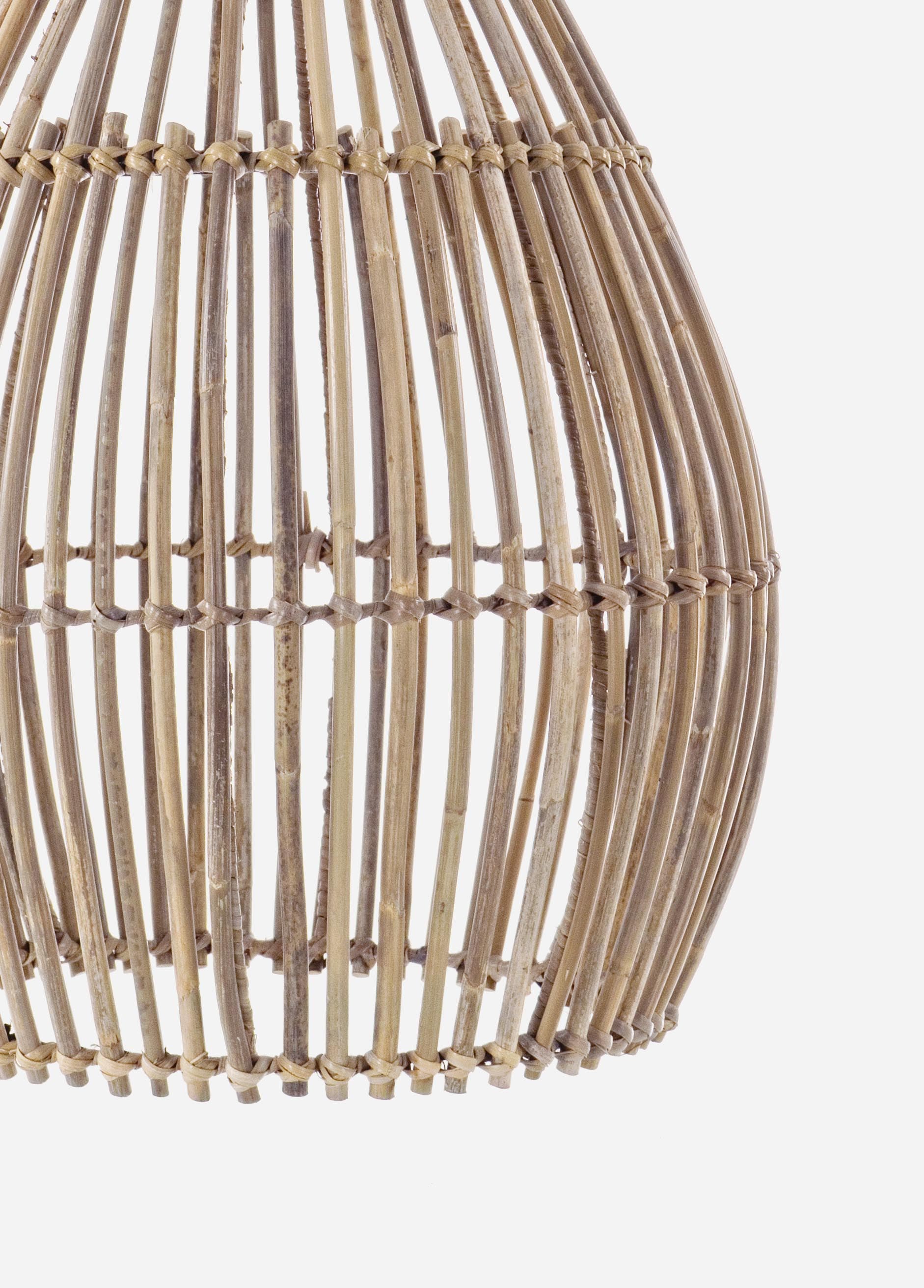 Paralume "Doson" in acciaio e rattan in Paralumi Decor Space - Altamura, commercioVirtuoso.it