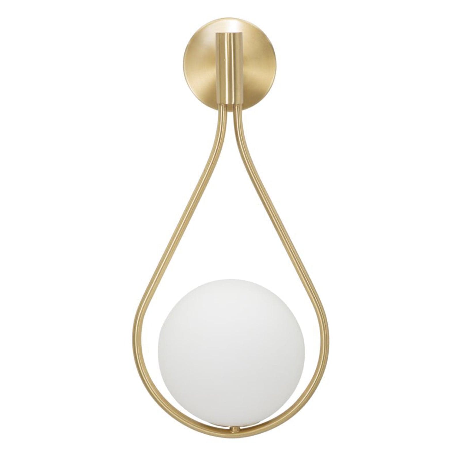Lampada "Glamy" struttura in metallo color oro e vetro per interni