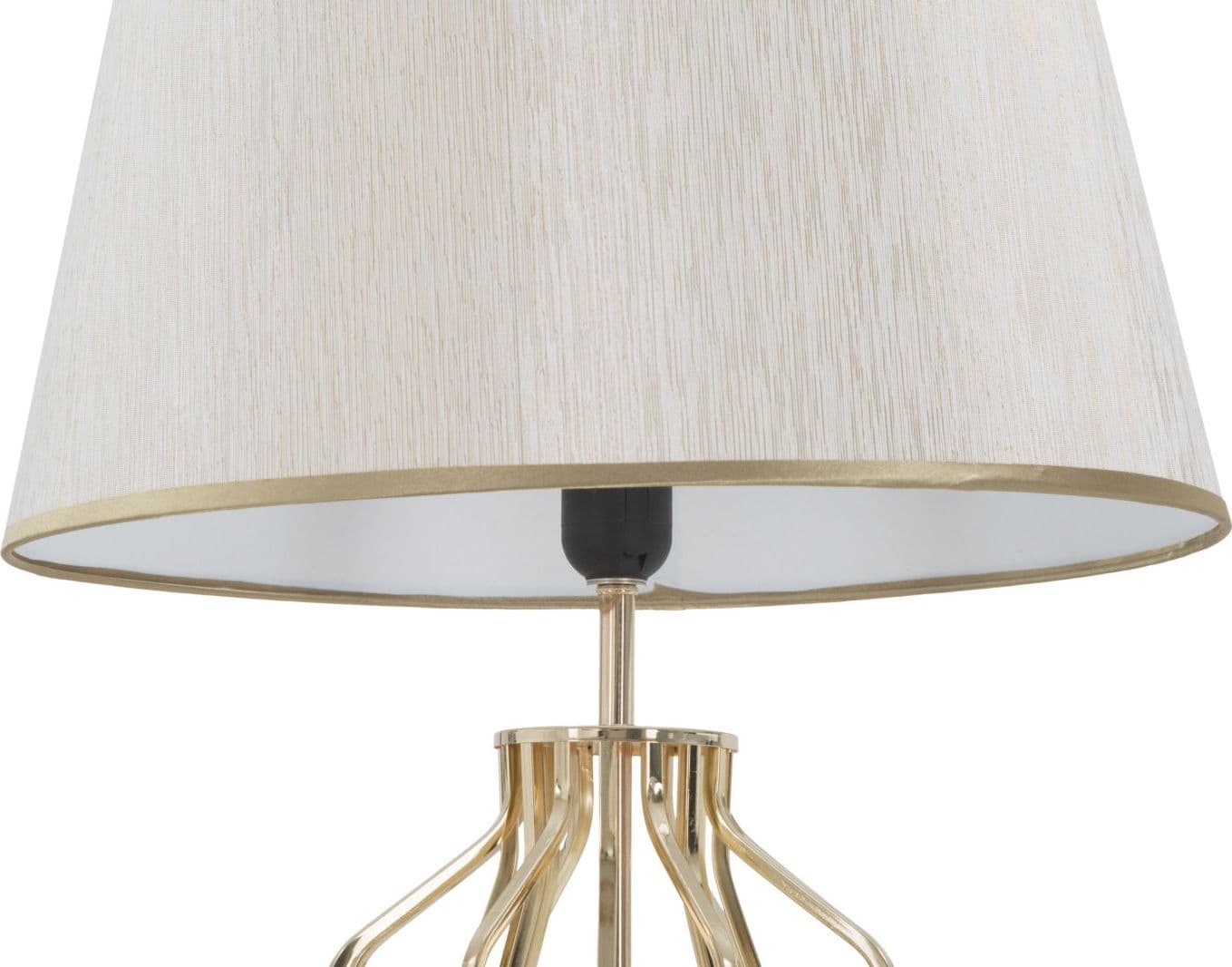 Lampada struttura in metallo e poliestere colore crema e oro per interni in Lampade da terra Decor Space - Altamura, commercioVirtuoso.it