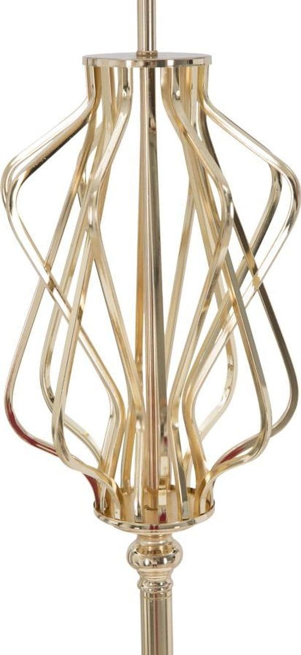 Lampada struttura in metallo e poliestere colore crema e oro per interni in Lampade da terra Decor Space - Altamura, commercioVirtuoso.it