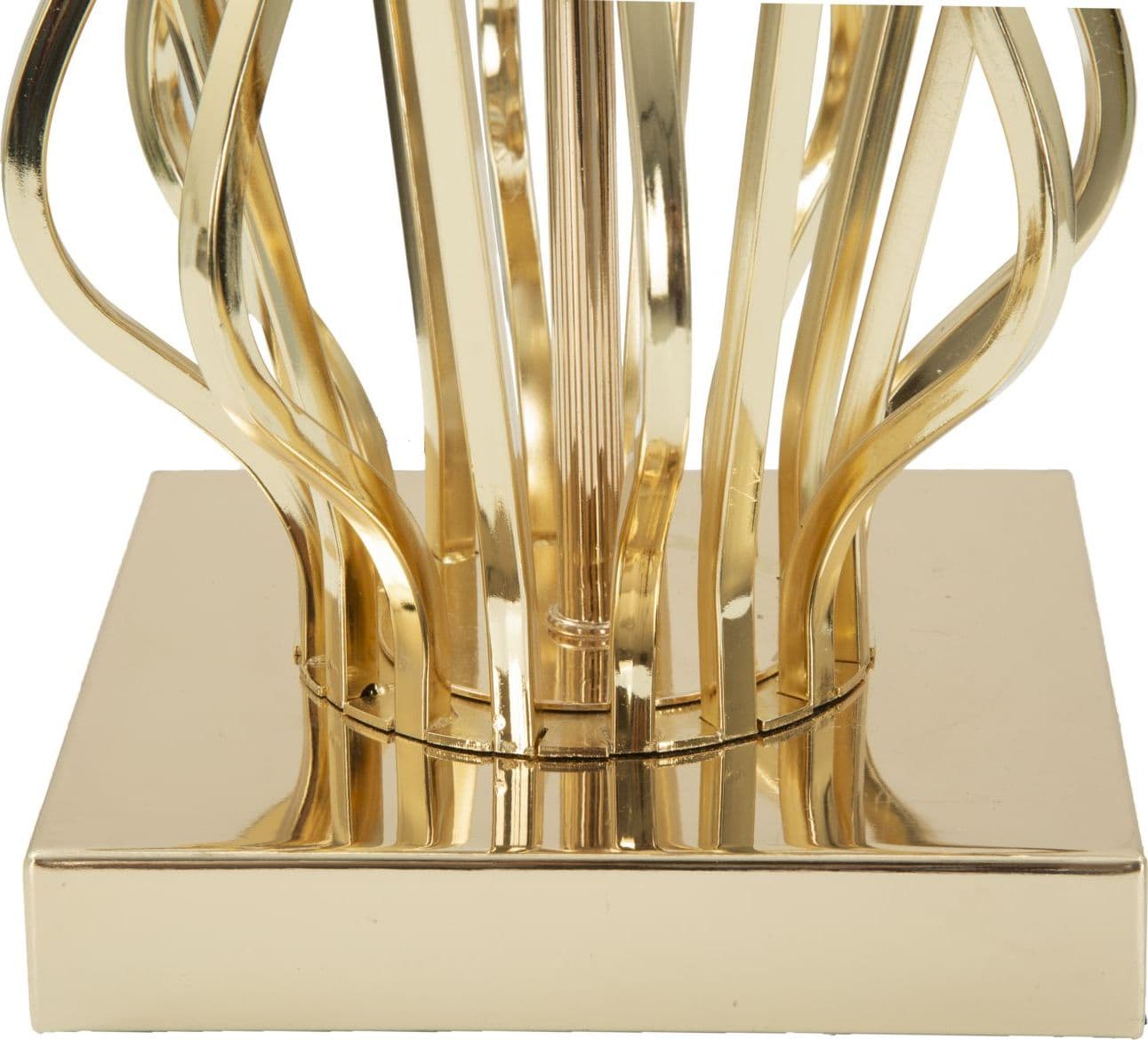 Lampada struttura in metallo e poliestere colore crema e oro per interni in Lampade da terra Decor Space - Altamura, commercioVirtuoso.it