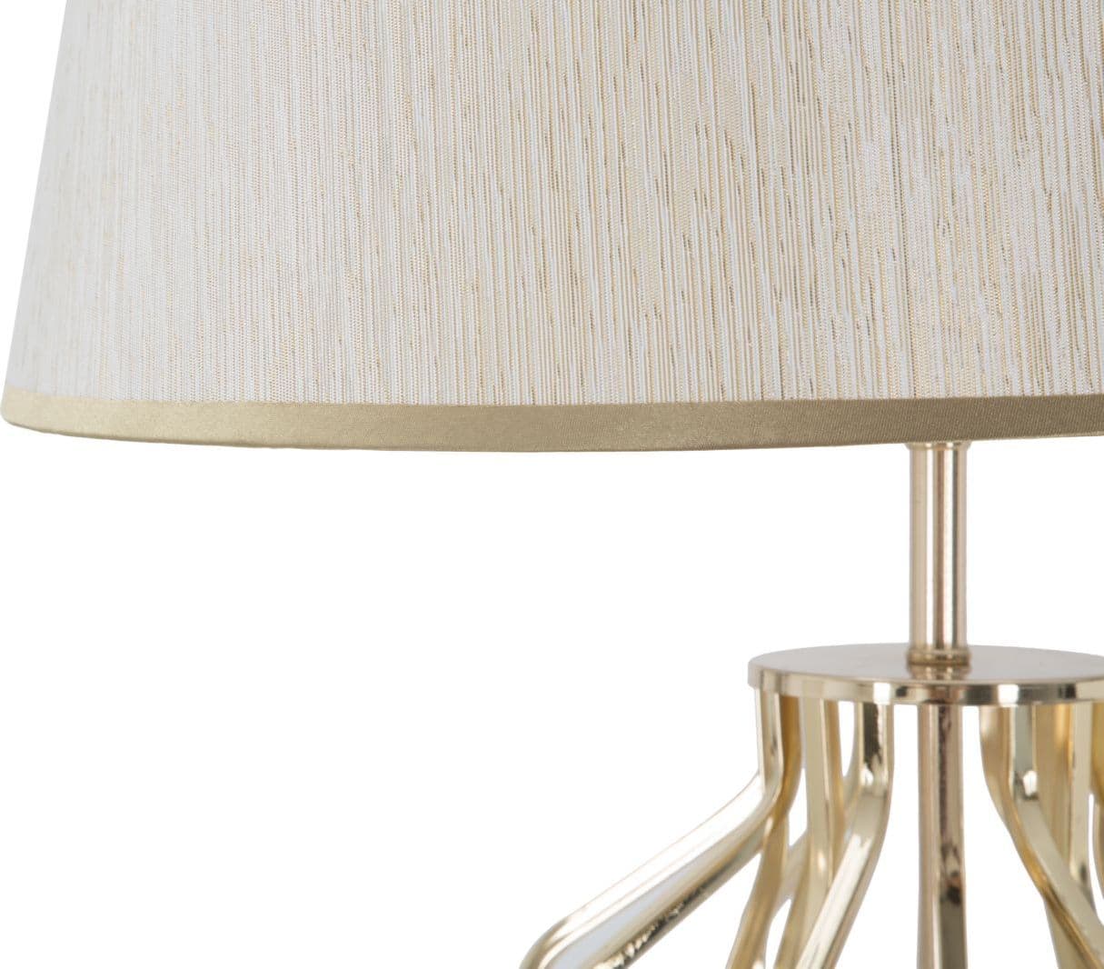 Lampada struttura in metallo e poliestere colore crema e oro per interni in Lampade da terra Decor Space - Altamura, commercioVirtuoso.it