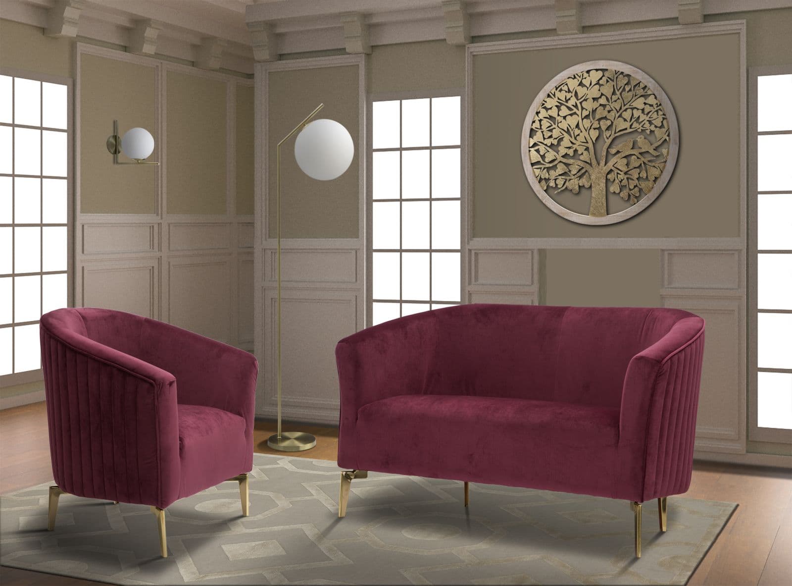 Lampadario da muro "Glamy" struttura in metallo e vetro per interni in Applique Decor Space - Altamura, commercioVirtuoso.it