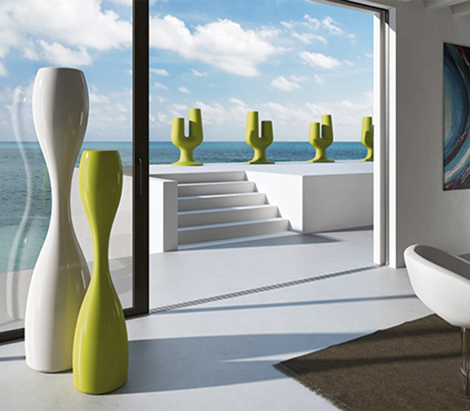 Vaso "Moai" struttura in polietilene per esterno in Vasi tradizionali Decor Space - Altamura, commercioVirtuoso.it