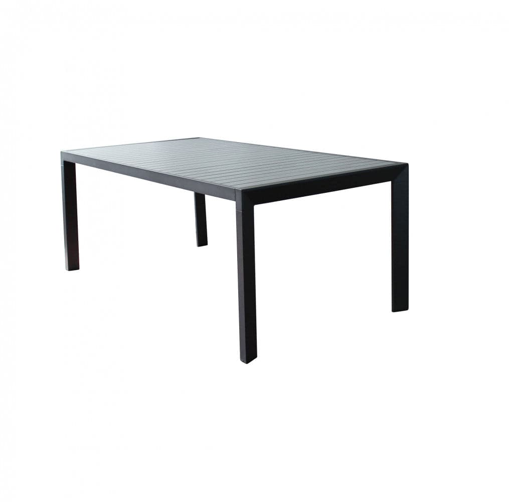Tavolo in alluminio piano effetto legno "Bahia" allungabile per esterno e giardino 190/250 cm in Tavoli standard Decor Space - Altamura, commercioVirtuoso.it