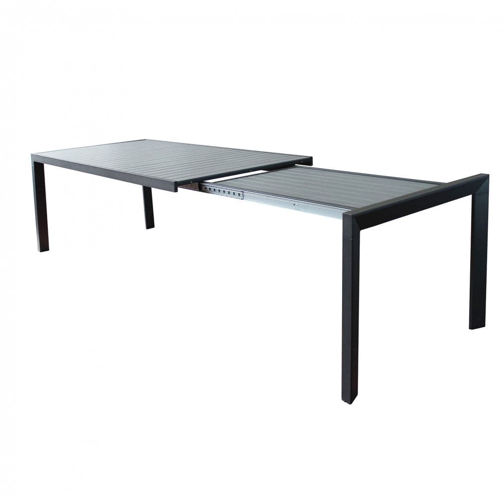 Tavolo in alluminio piano effetto legno "Bahia" allungabile per esterno e giardino 190/250 cm in Tavoli standard Decor Space - Altamura, commercioVirtuoso.it