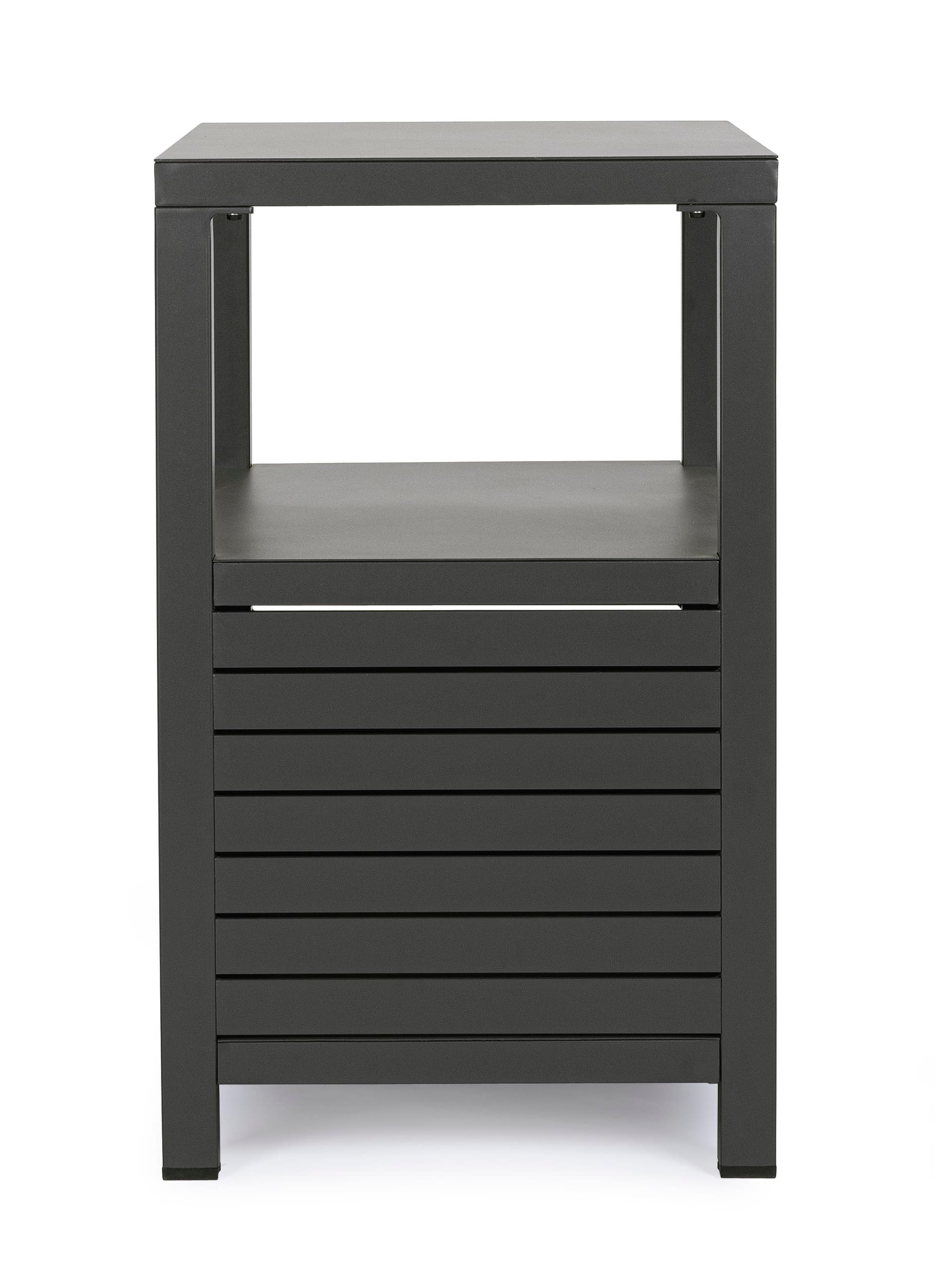 Modulo piano cucina da esterno "Trinidad" struttura in alluminio con 2 ante 2 ripiani 90 cm in Mobili a terra Decor Space - Altamura, commercioVirtuoso.it