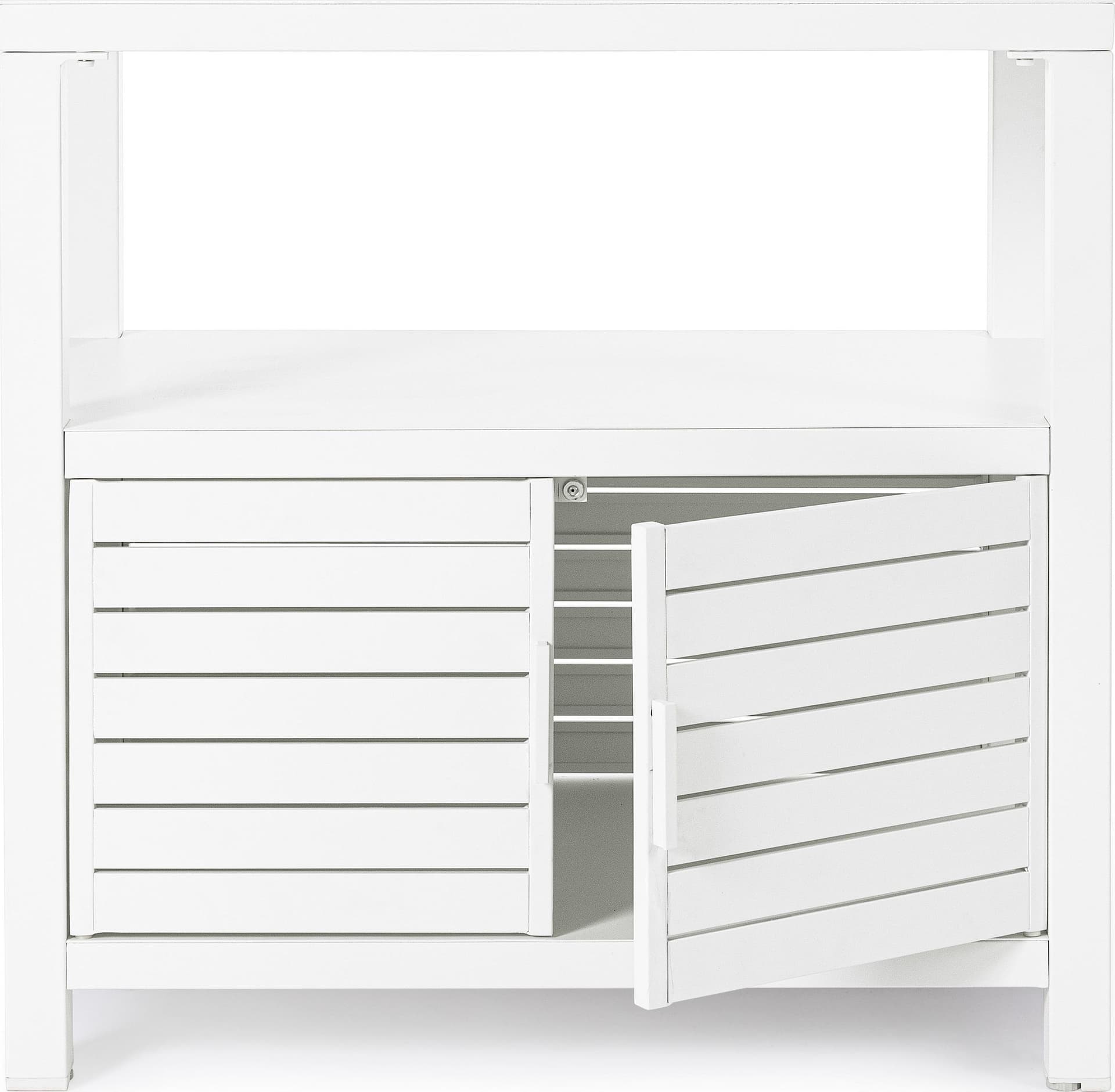 Modulo piano cucina da esterno "Trinidad" struttura in alluminio con 2 ante 2 ripiani 90 cm in Mobili a terra Decor Space - Altamura, commercioVirtuoso.it