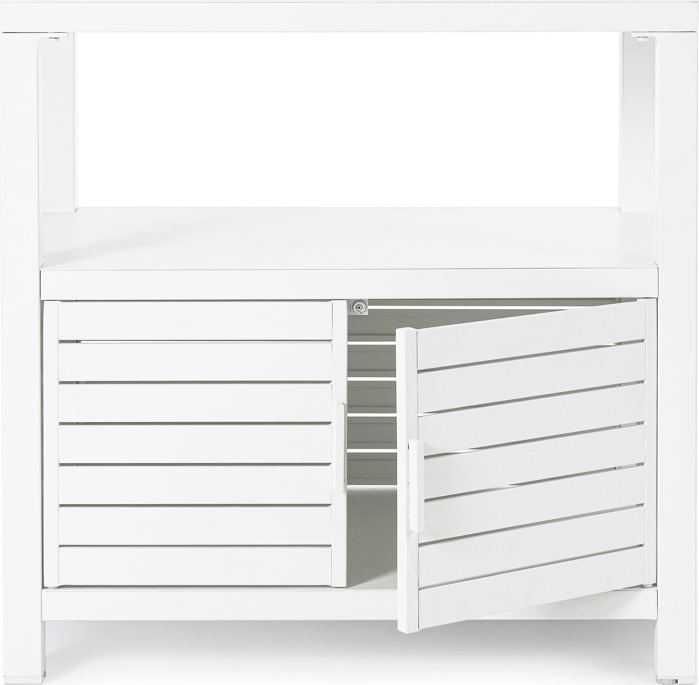 Modulo piano cucina da esterno "Trinidad" struttura in alluminio con 2 ante 2 ripiani 90 cm in Mobili a terra Decor Space - Altamura, commercioVirtuoso.it