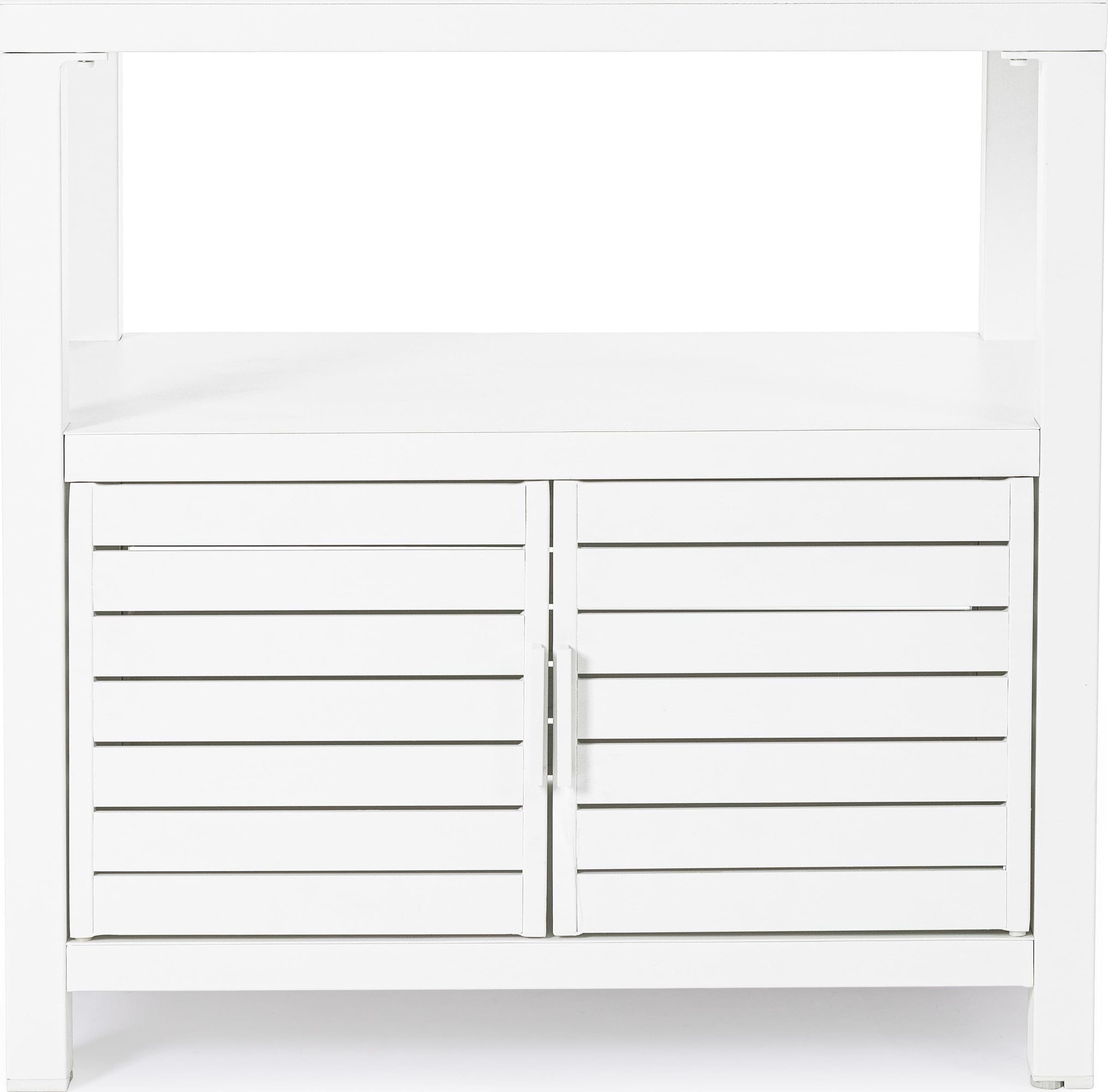 Modulo piano cucina da esterno "Trinidad" struttura in alluminio con 2 ante 2 ripiani 90 cm in Mobili a terra Decor Space - Altamura, commercioVirtuoso.it