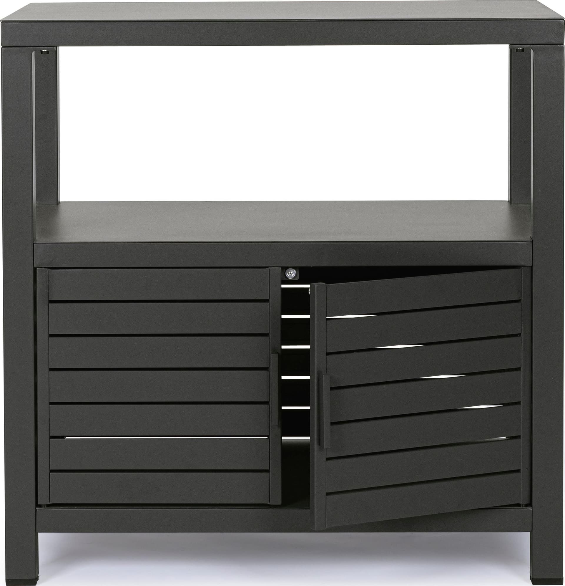 Modulo piano cucina da esterno "Trinidad" struttura in alluminio con 2 ante 2 ripiani 90 cm in Mobili a terra Decor Space - Altamura, commercioVirtuoso.it