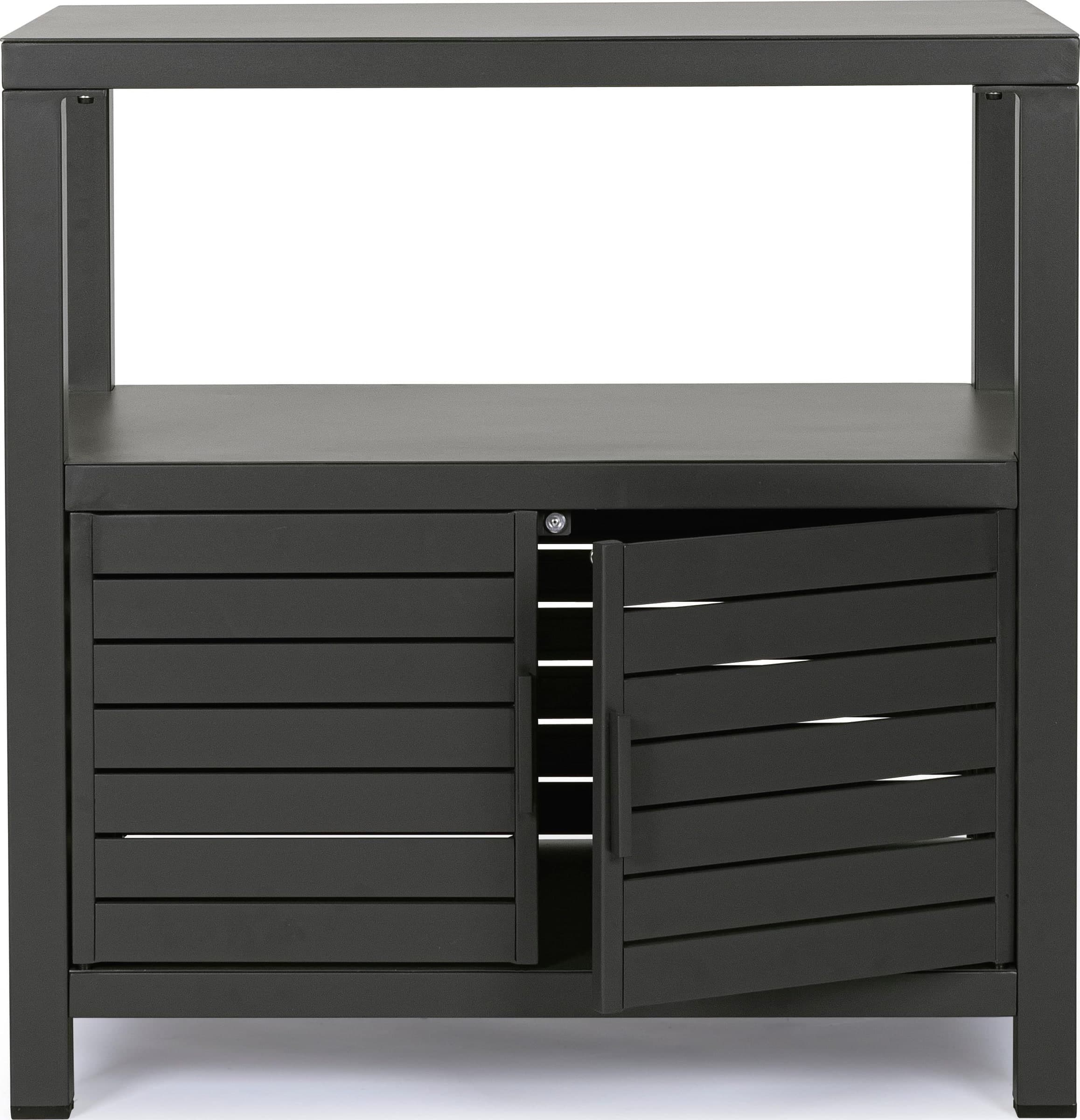 Modulo piano cucina da esterno "Trinidad" struttura in alluminio con 2 ante 2 ripiani 90 cm in Mobili a terra Decor Space - Altamura, commercioVirtuoso.it