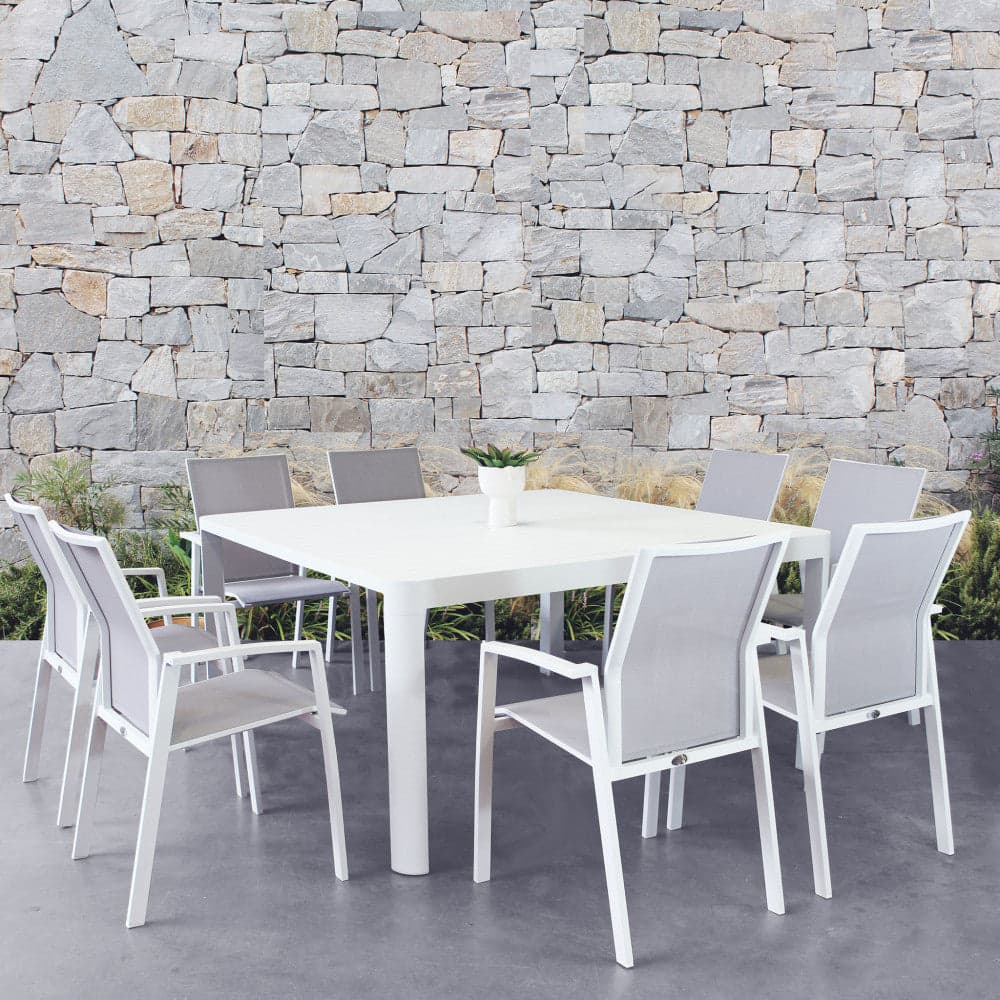 Tavolo quadrato "Keplero" allungabile per esterno e giardino, in alluminio in Tavoli standard Decor Space - Altamura, commercioVirtuoso.it