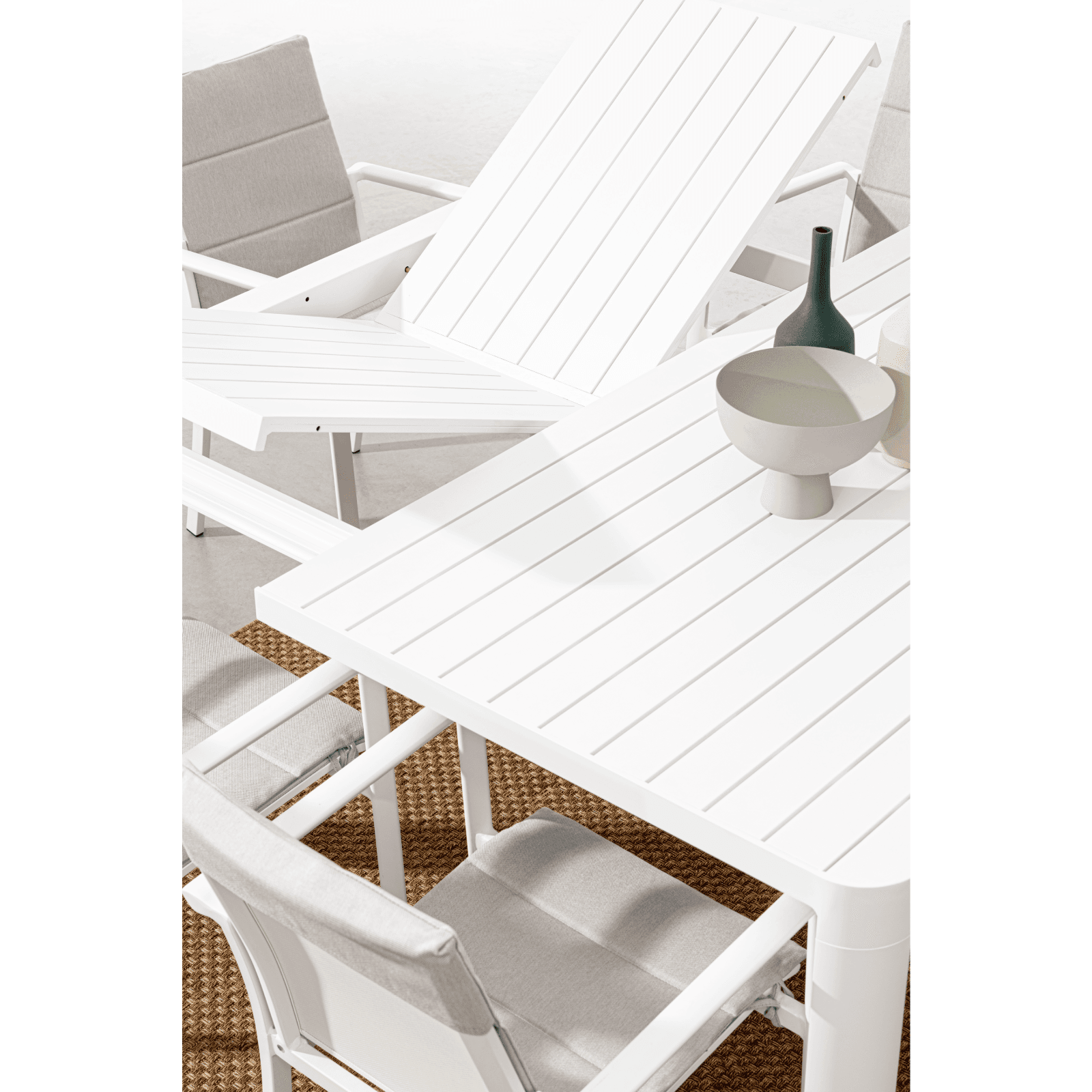Tavolo quadrato "Keplero" allungabile per esterno e giardino, in alluminio in Tavoli standard Decor Space - Altamura, commercioVirtuoso.it