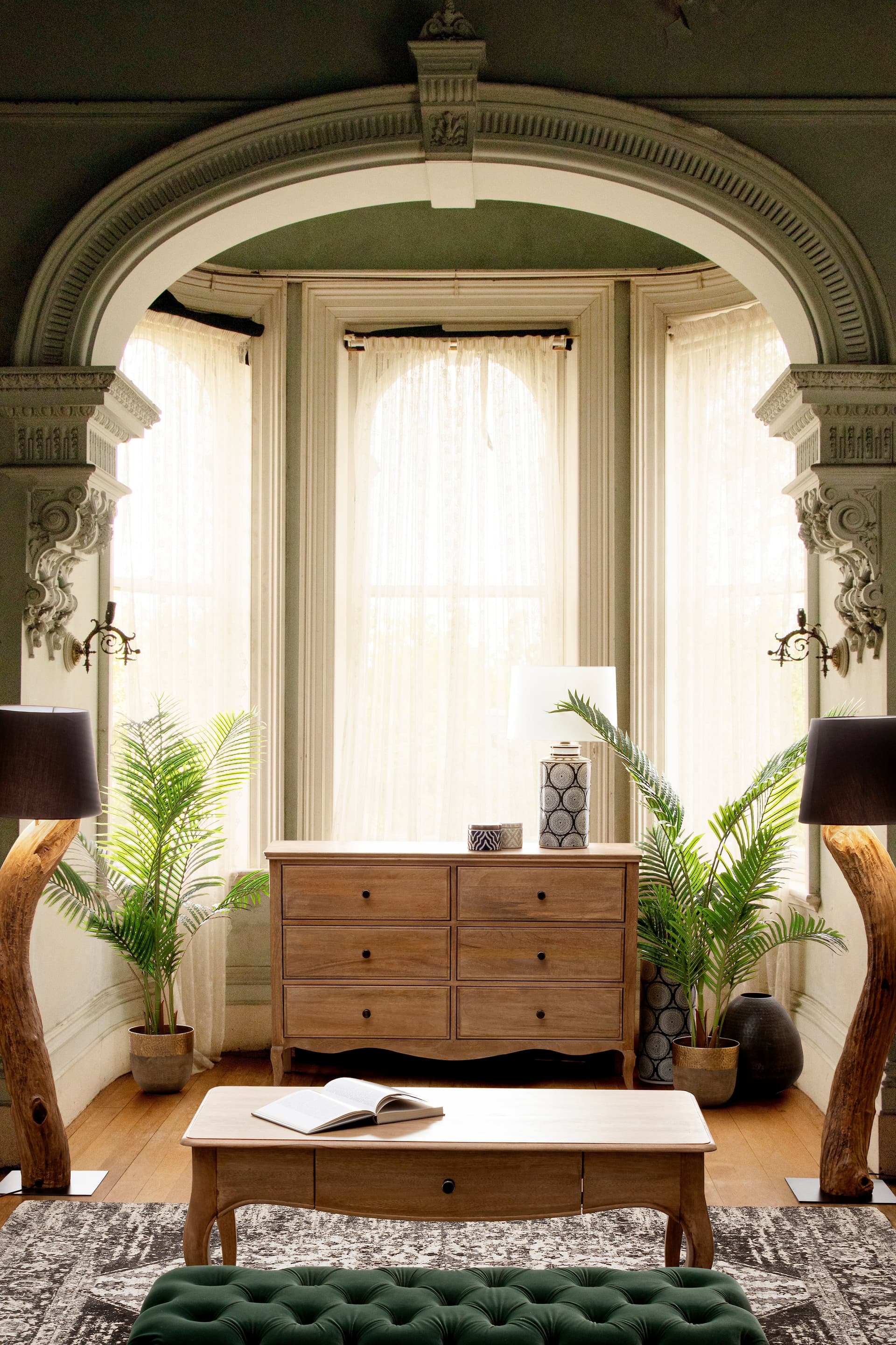 Piantana kleta in legno di teak riciclato h 120/180 cm in Lampade da terra Decor Space - Altamura, commercioVirtuoso.it