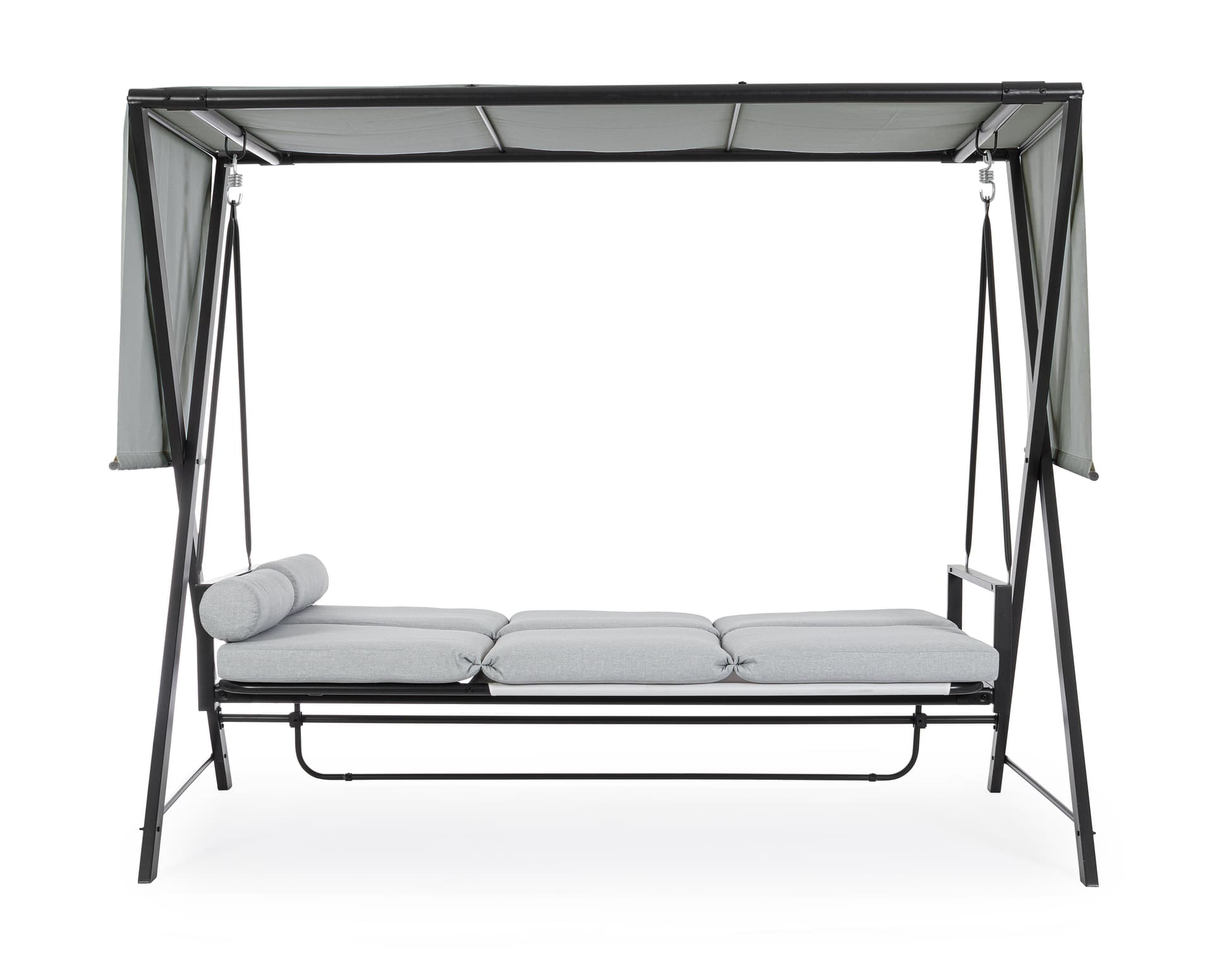 Dondolo lounge 3 posti con cuscino "Pompei" per giardino e veranda in Dondoli coperti Decor Space - Altamura, commercioVirtuoso.it