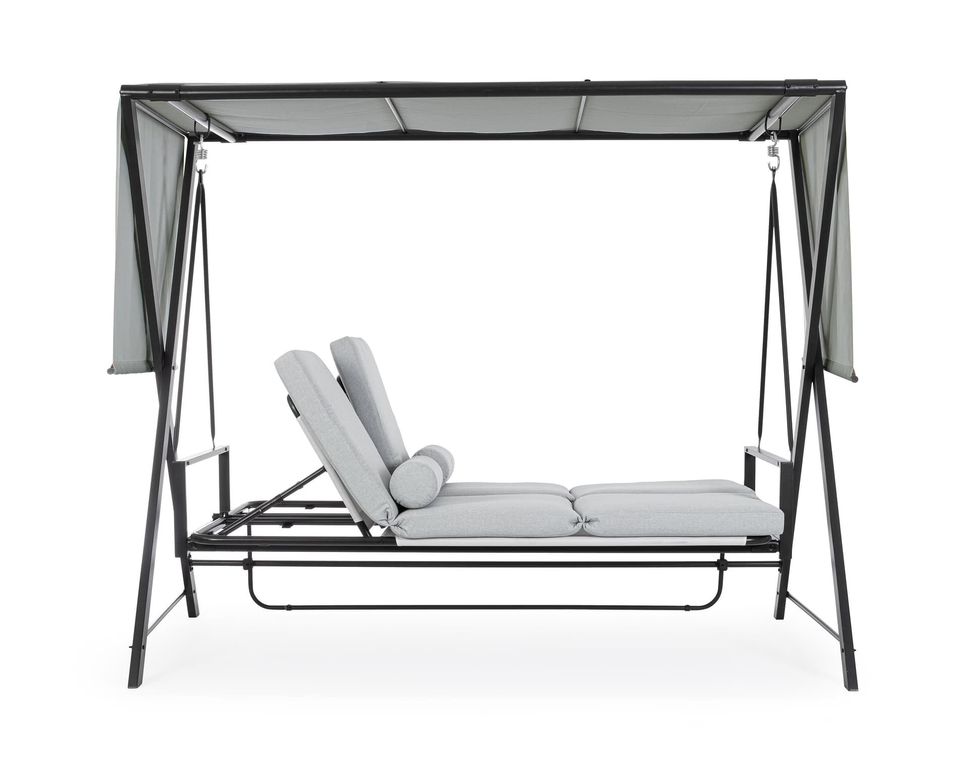 Dondolo lounge 3 posti con cuscino "Pompei" per giardino e veranda in Dondoli coperti Decor Space - Altamura, commercioVirtuoso.it