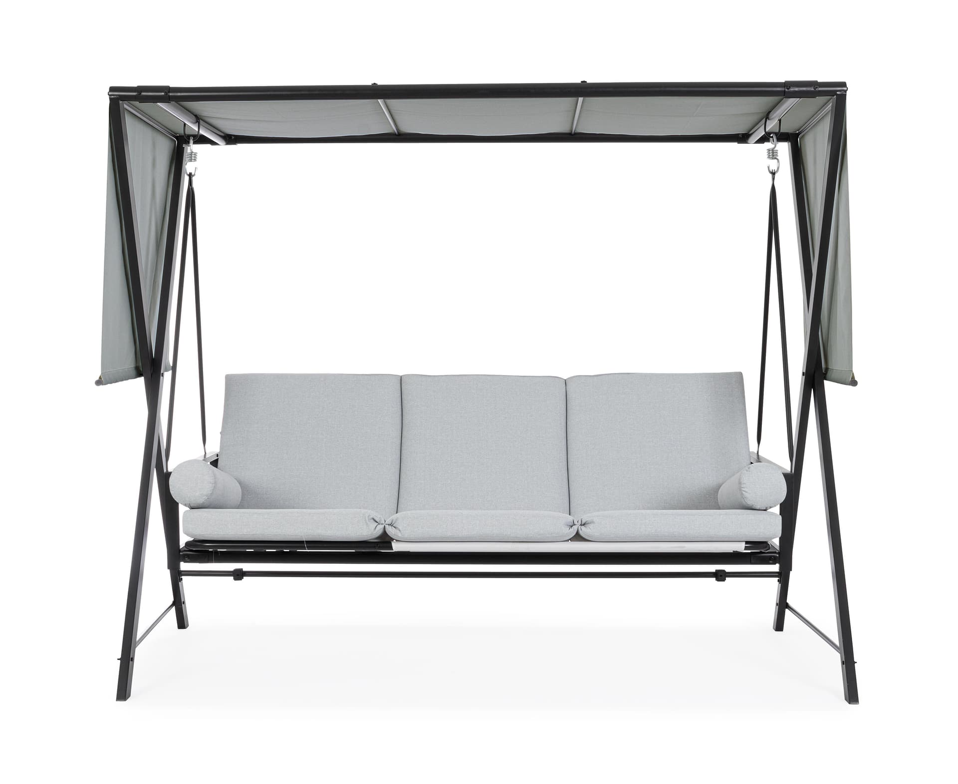 Dondolo lounge 3 posti con cuscino "Pompei" per giardino e veranda in Dondoli coperti Decor Space - Altamura, commercioVirtuoso.it