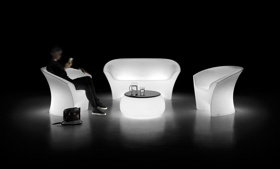 Poltrona sofa "Ohla" struttura in polietilene per esterno in Panche Decor Space - Altamura, commercioVirtuoso.it