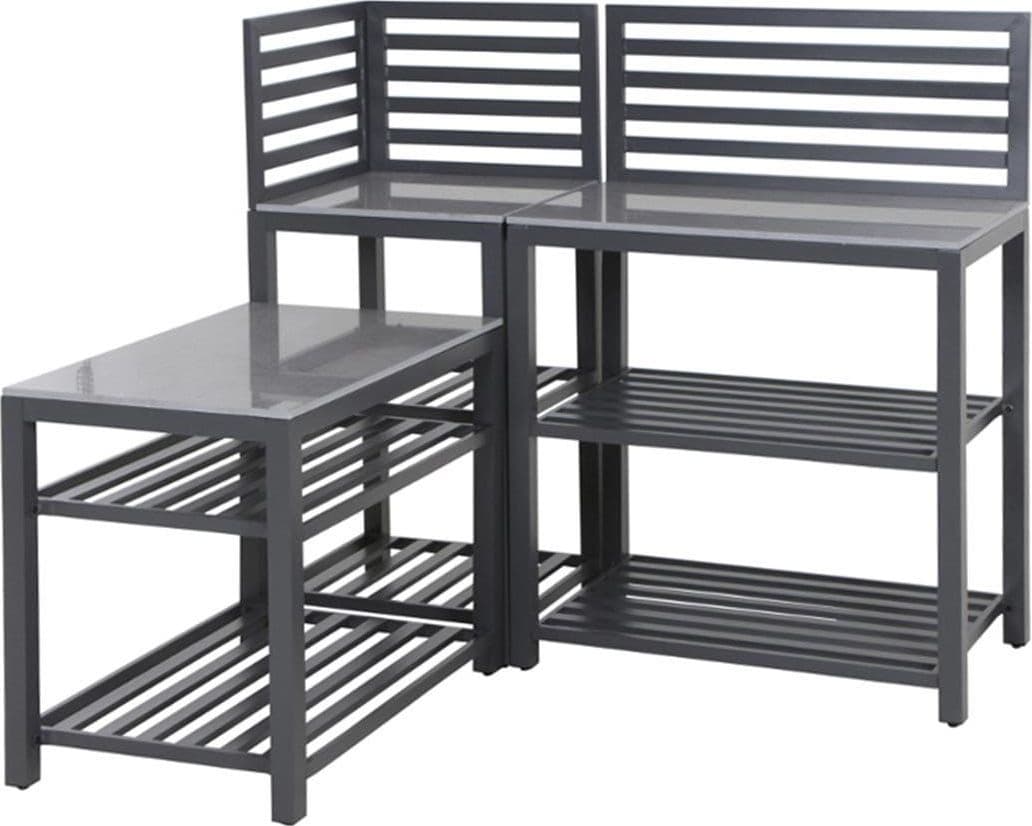 Modulo angolo cucina da esterno "Trinidad" struttura in alluminio antracite 62 cm in Mobili a muro Decor Space - Altamura, commercioVirtuoso.it