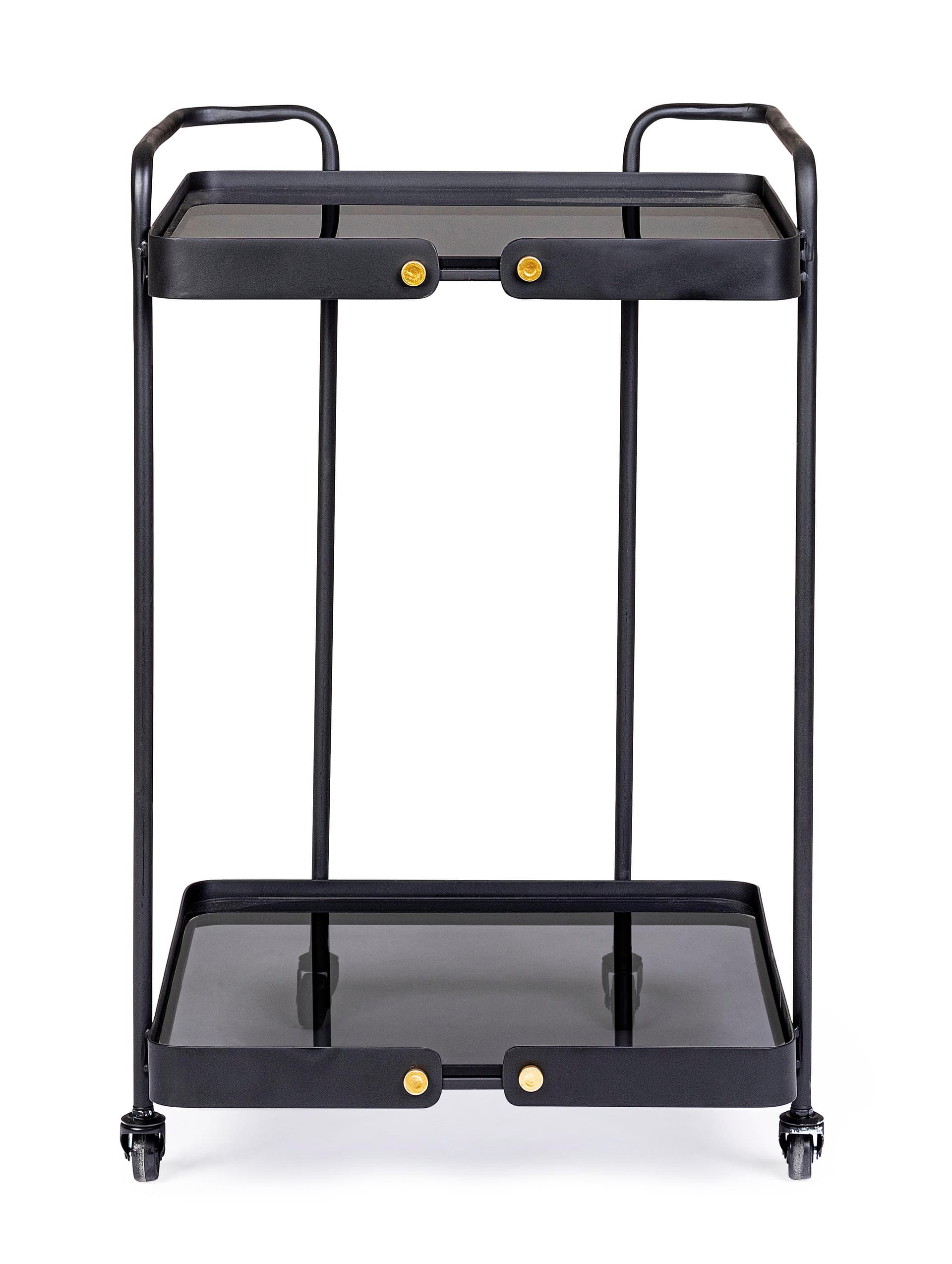 Carrello "Zeina" in acciaio, piano in vetro temperato in Carrelli da portata Decor Space - Altamura, commercioVirtuoso.it