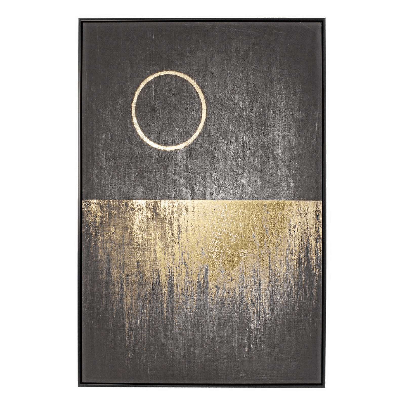 Quadro Bold 82 x 122 con stampa su tela con applicazioni fogli dorati