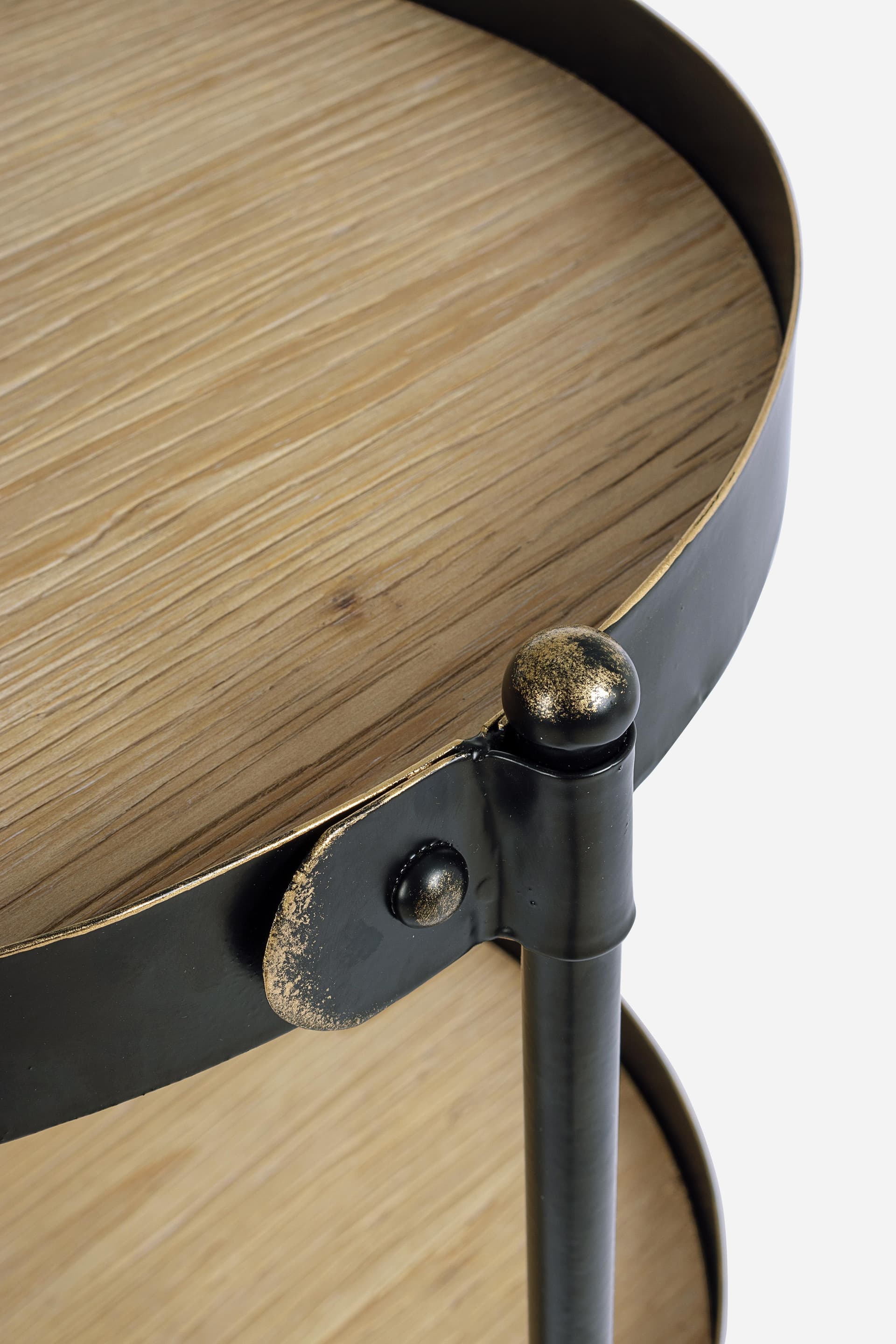 Carrello "Jerrod" 3p in acciaio ripiani in mdf con finitura a base d'acqua h 95 cm in Unità di mensole Decor Space - Altamura, commercioVirtuoso.it