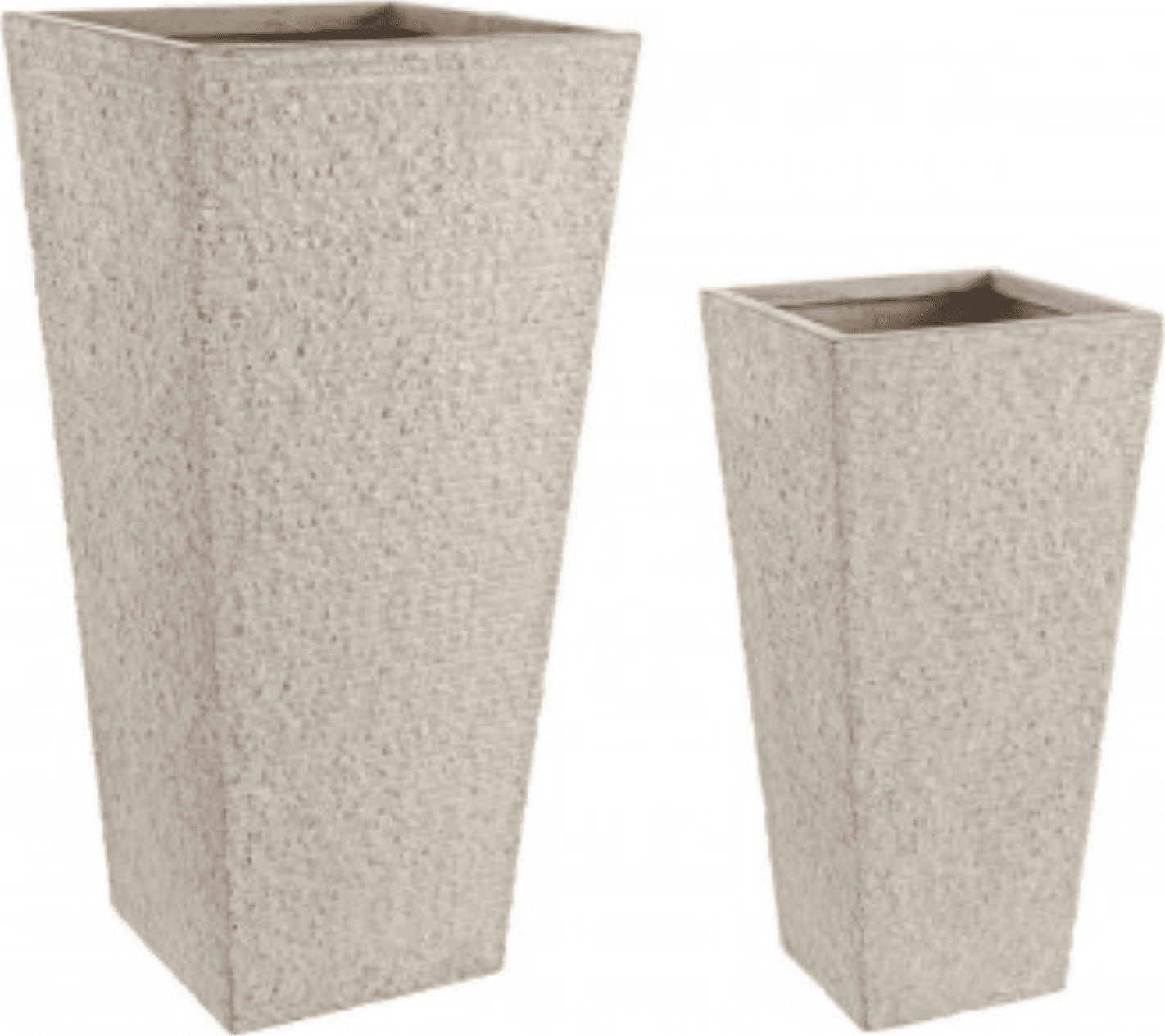 Set 2 PortaVaso Roccia Alto Sabbia in Argilla Colorata per uso esterno. in Vasi tradizionali Decor Space - Altamura, commercioVirtuoso.it