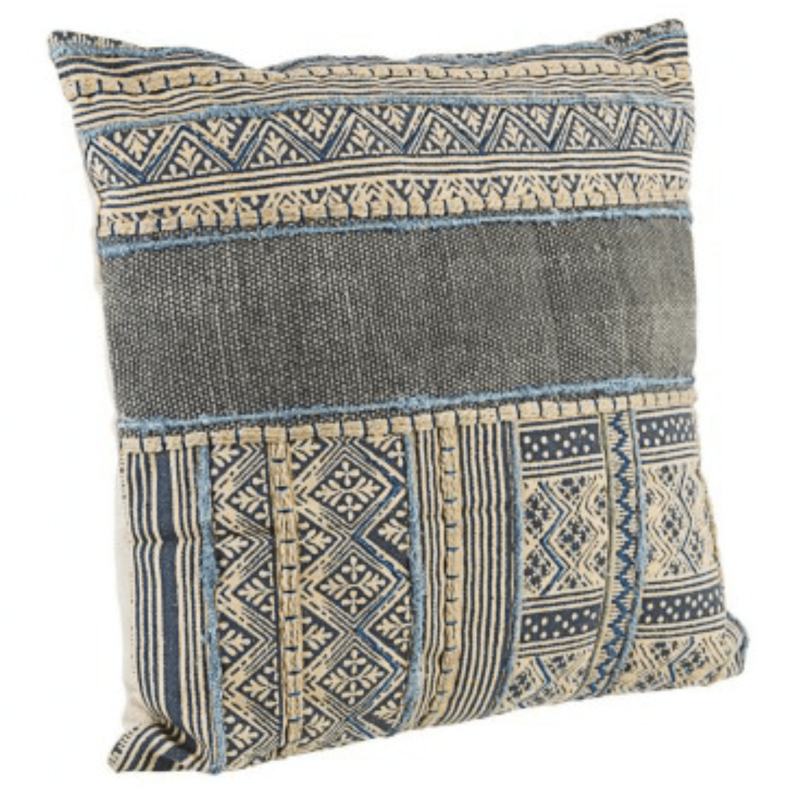Cuscino tilak realizzato con  rivestimento in cotone lavorato e ricamato a mano e imbottitura in poliestere in Copricuscini e federe Decor Space - Altamura, commercioVirtuoso.it